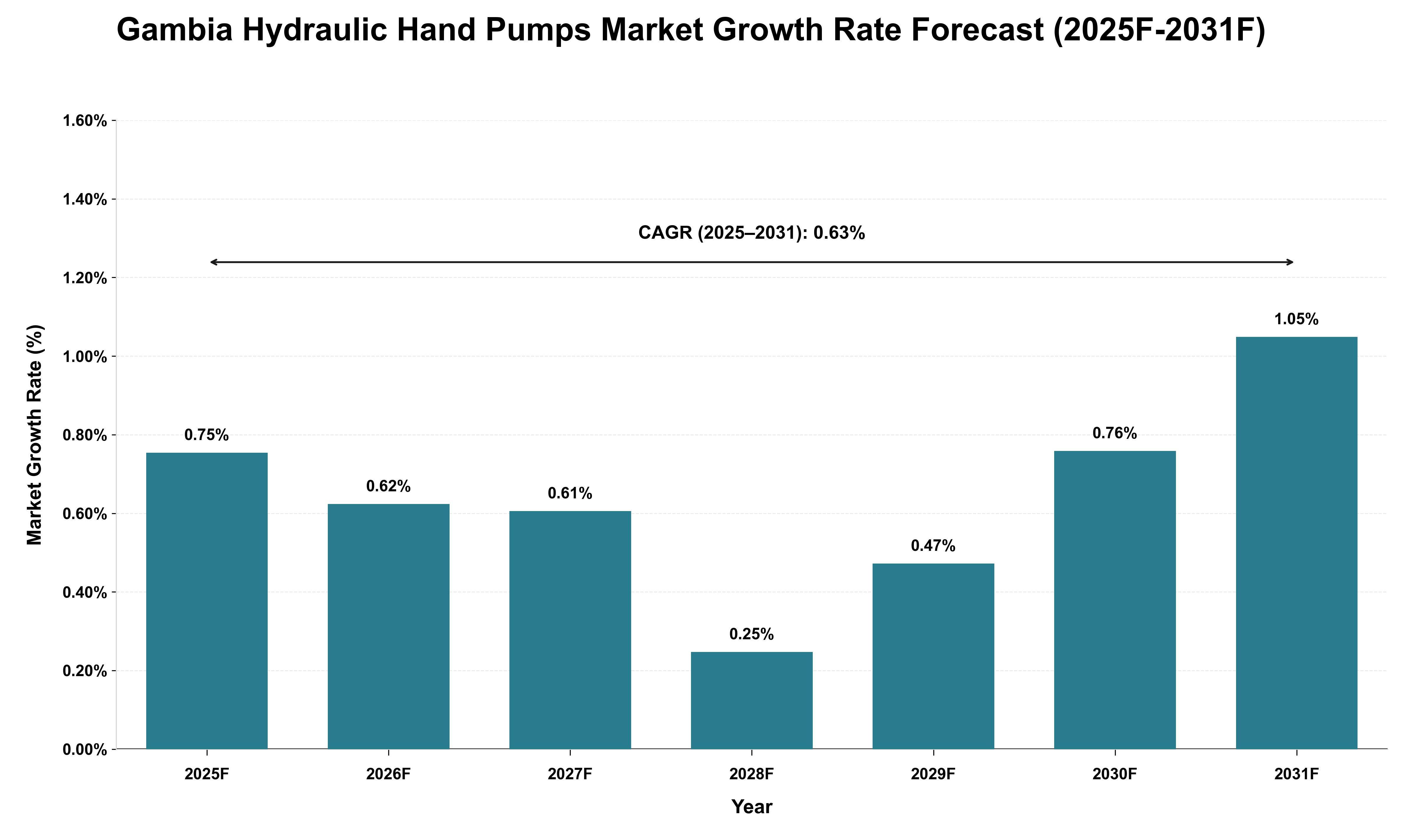 Gambia Hydraulic Hand Pumps Market Growth Rate Analysis (2025 - 2031)