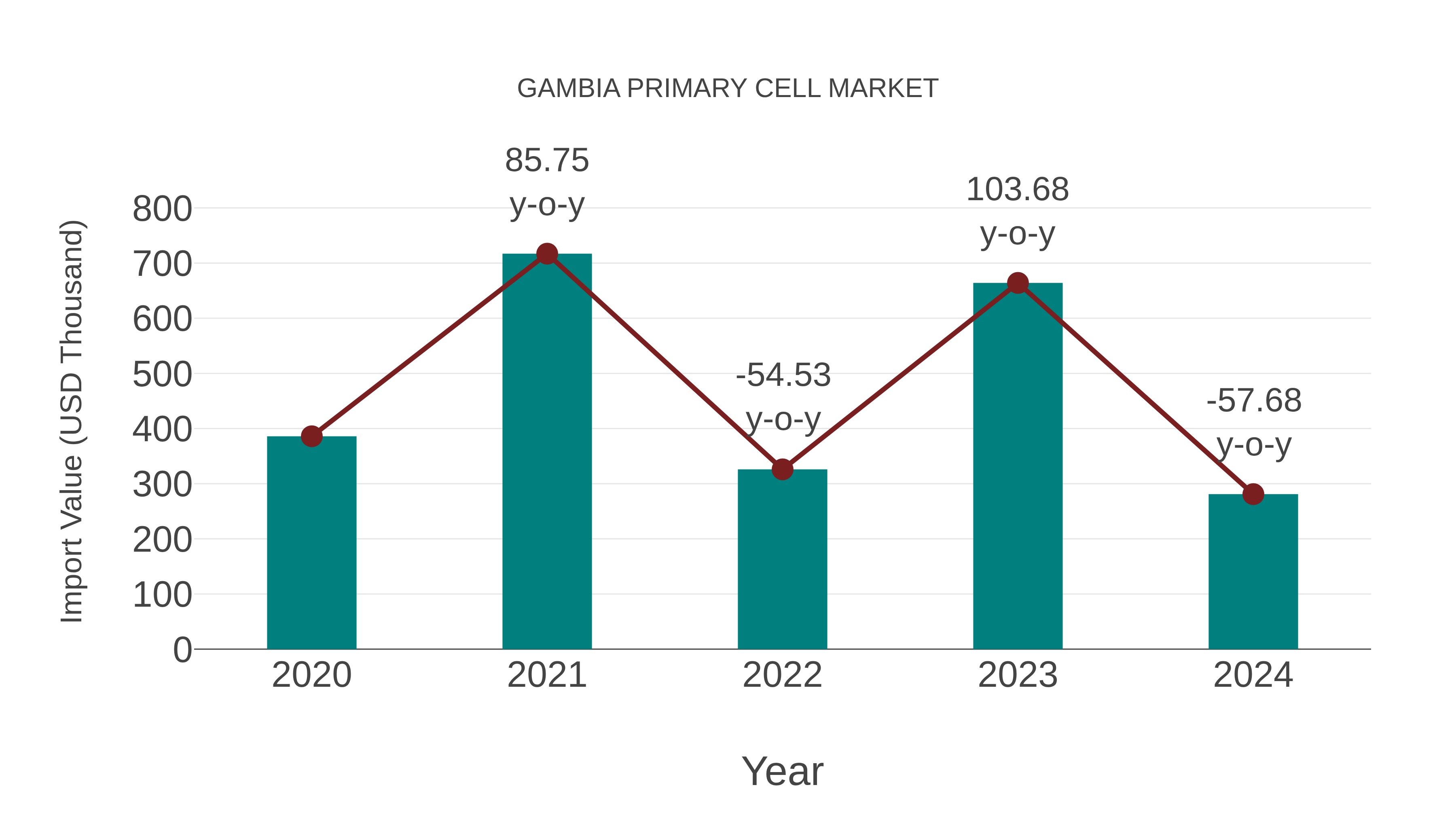  Gambia Primary Cell Market: Import Trend Analysis