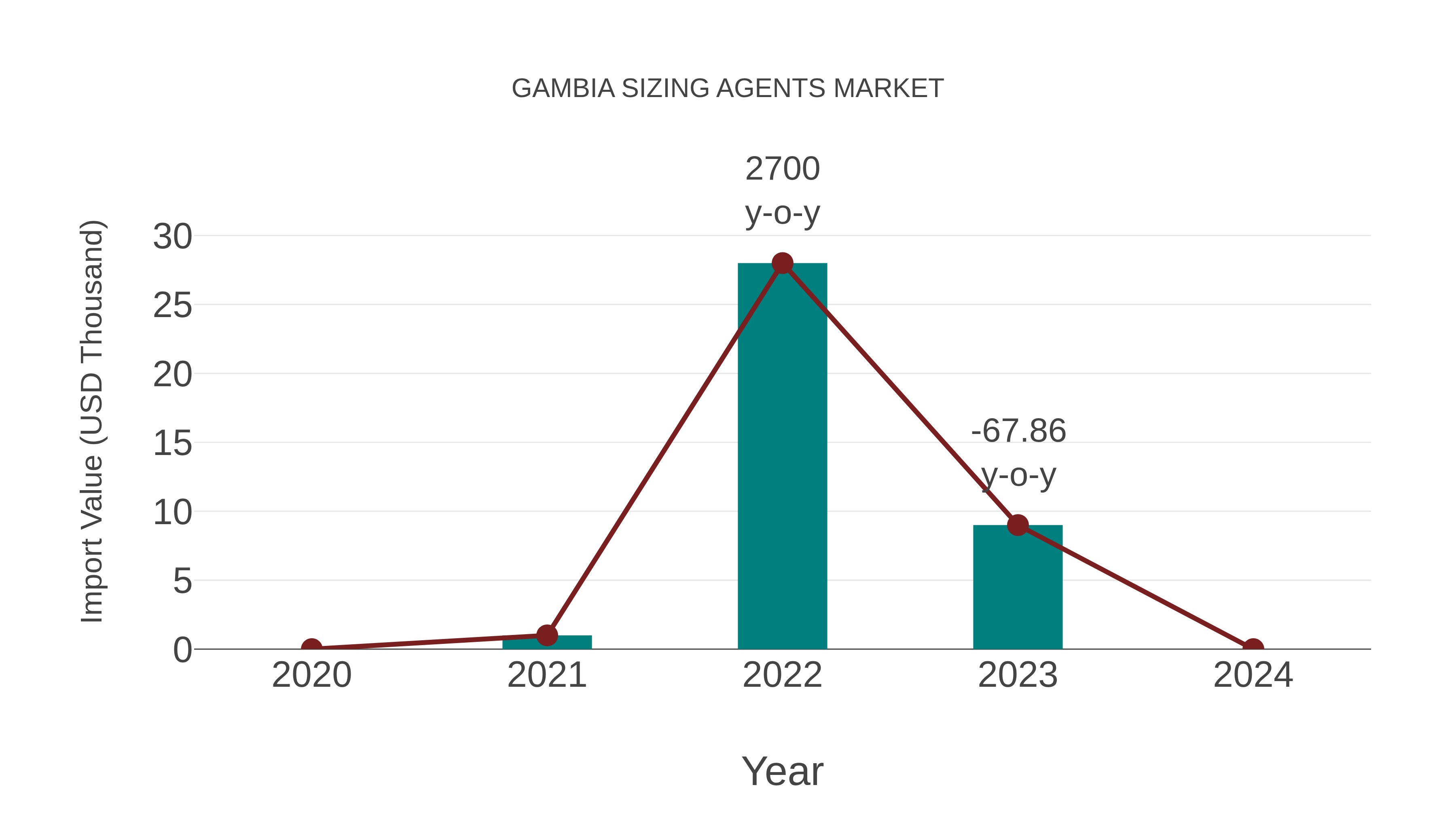  Gambia Sizing Agents Market: Import Trend Analysis