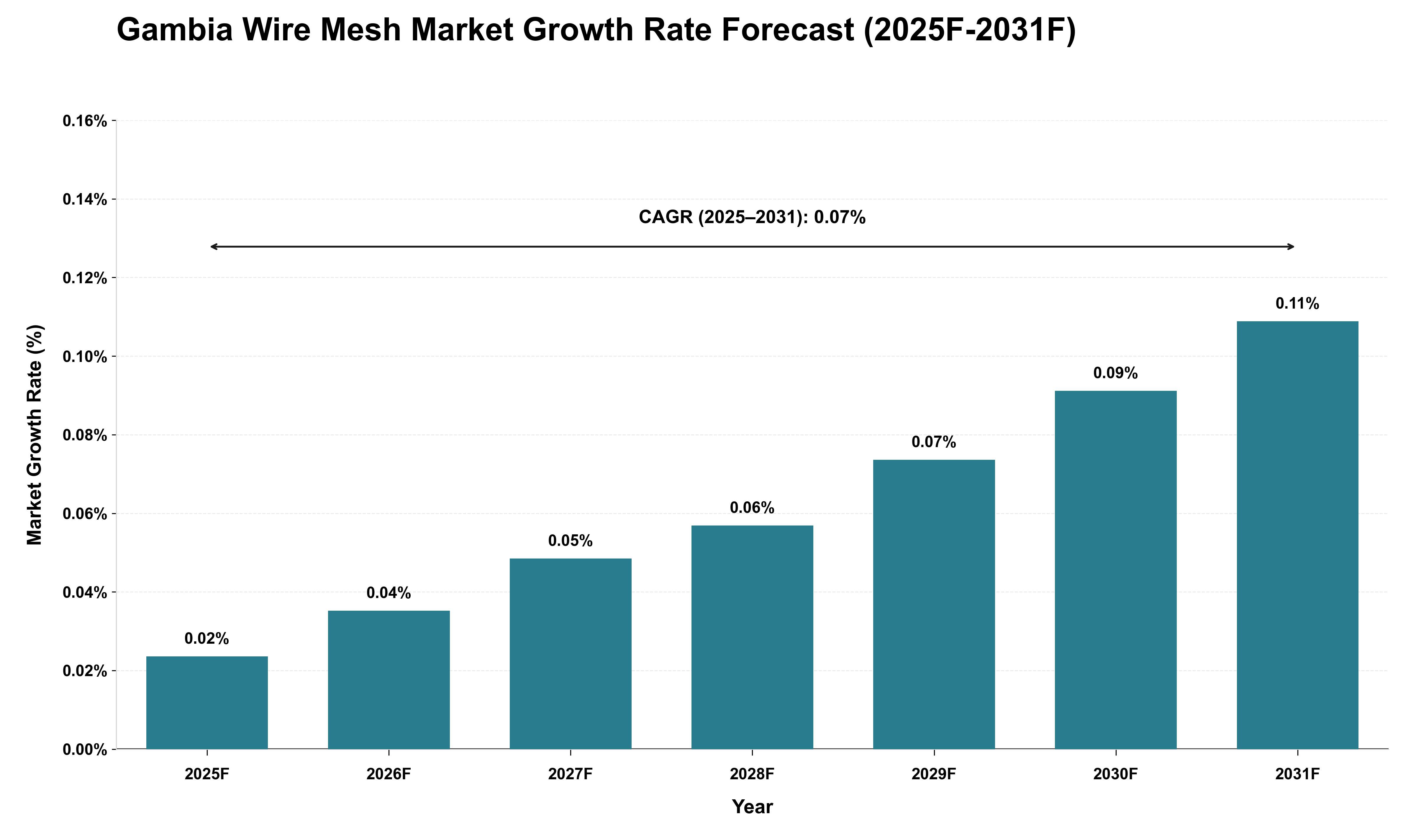 Gambia Wire Mesh Market Growth Rate Analysis (2025 - 2031)