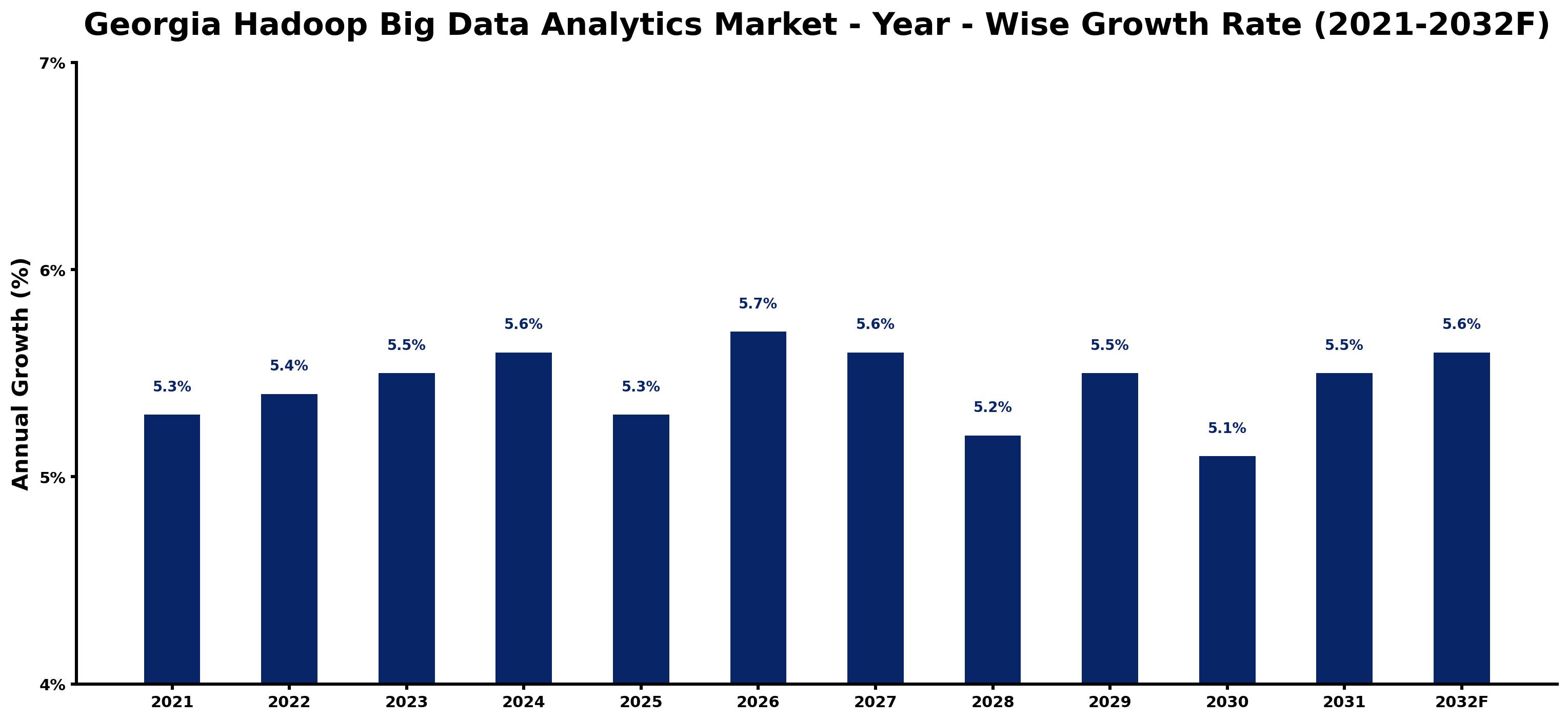 Georgia Hadoop Big Data Analytics Market Year-wise Growth Rate and Key Drivers