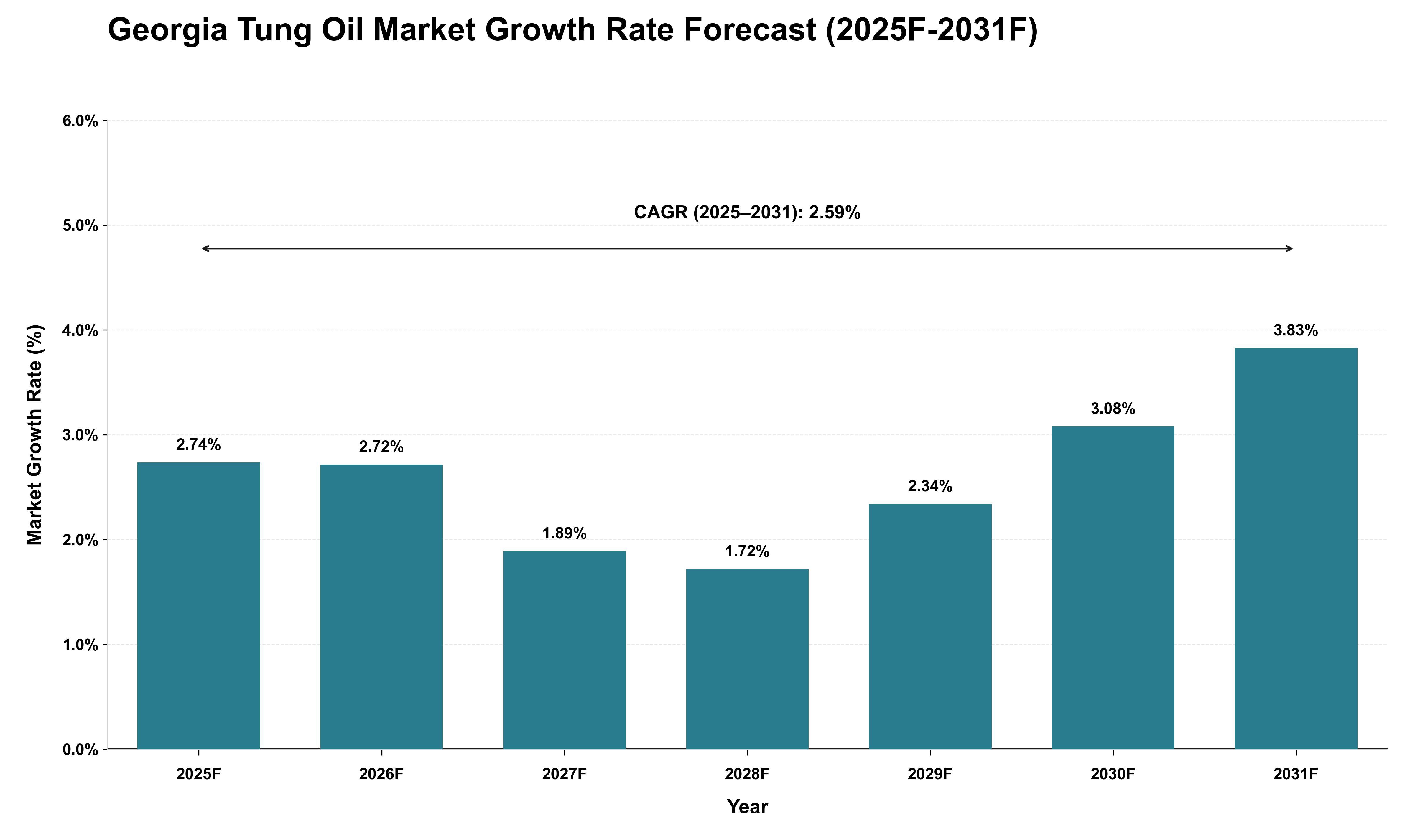 Georgia Tung Oil Market Growth Rate Analysis (2025 - 2031)