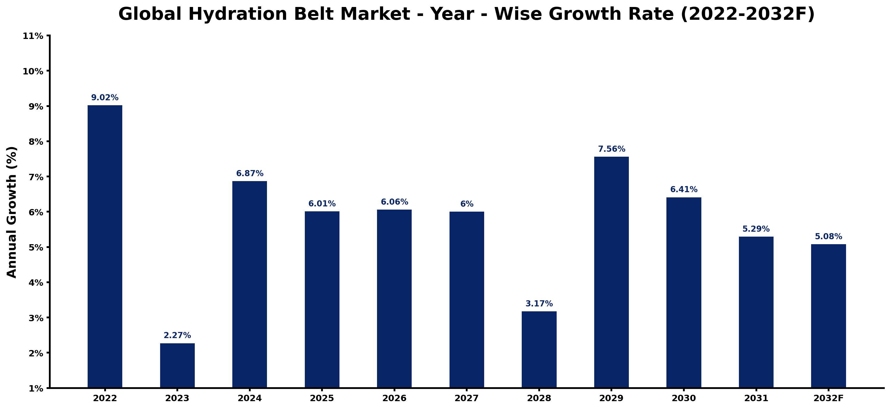 Global Hydration Belt Market Year-wise Growth Rate and Key Drivers
