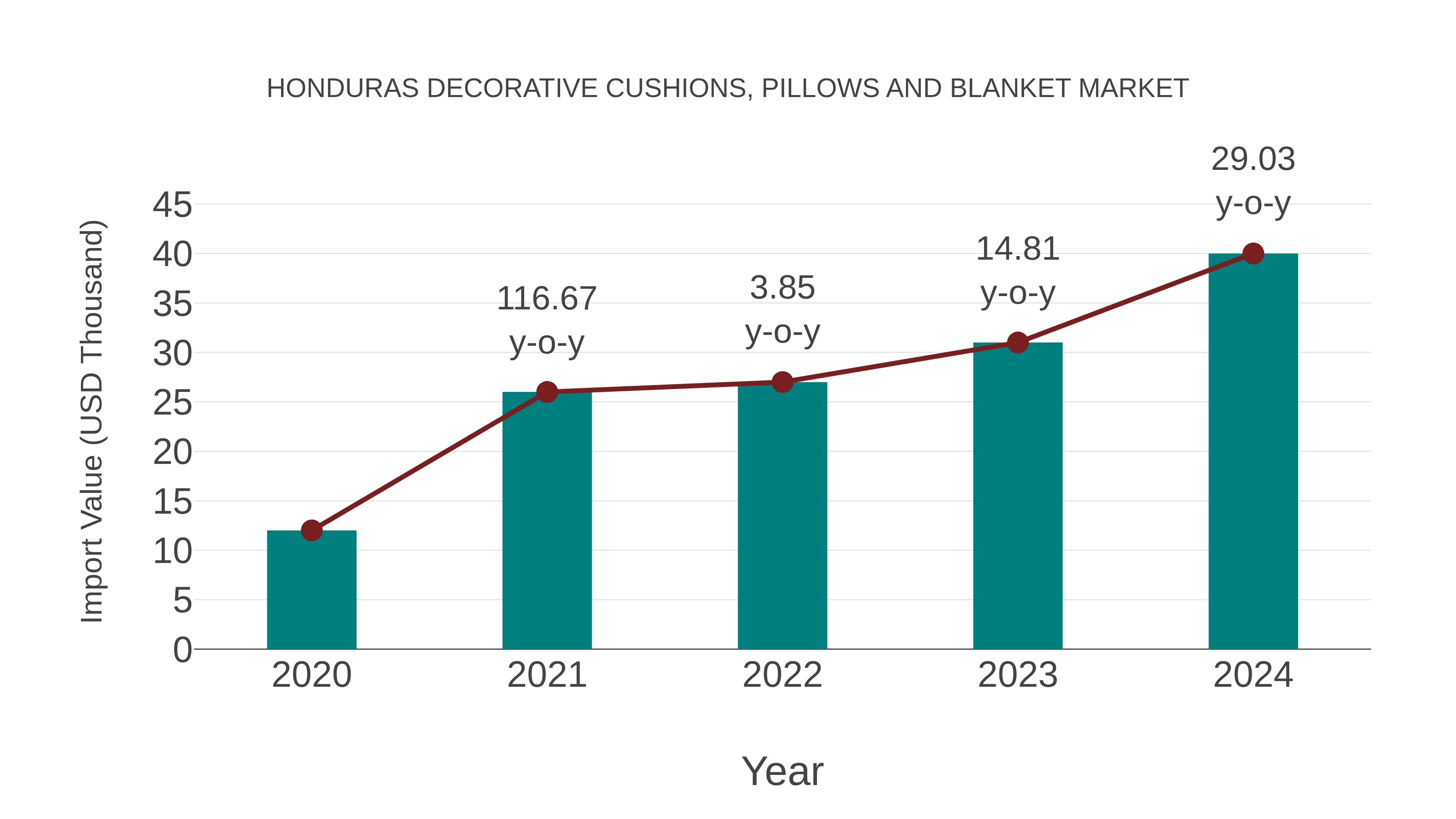 Honduras Decorative Cushions, Pillows and Blanket Market: Import Trend Analysis