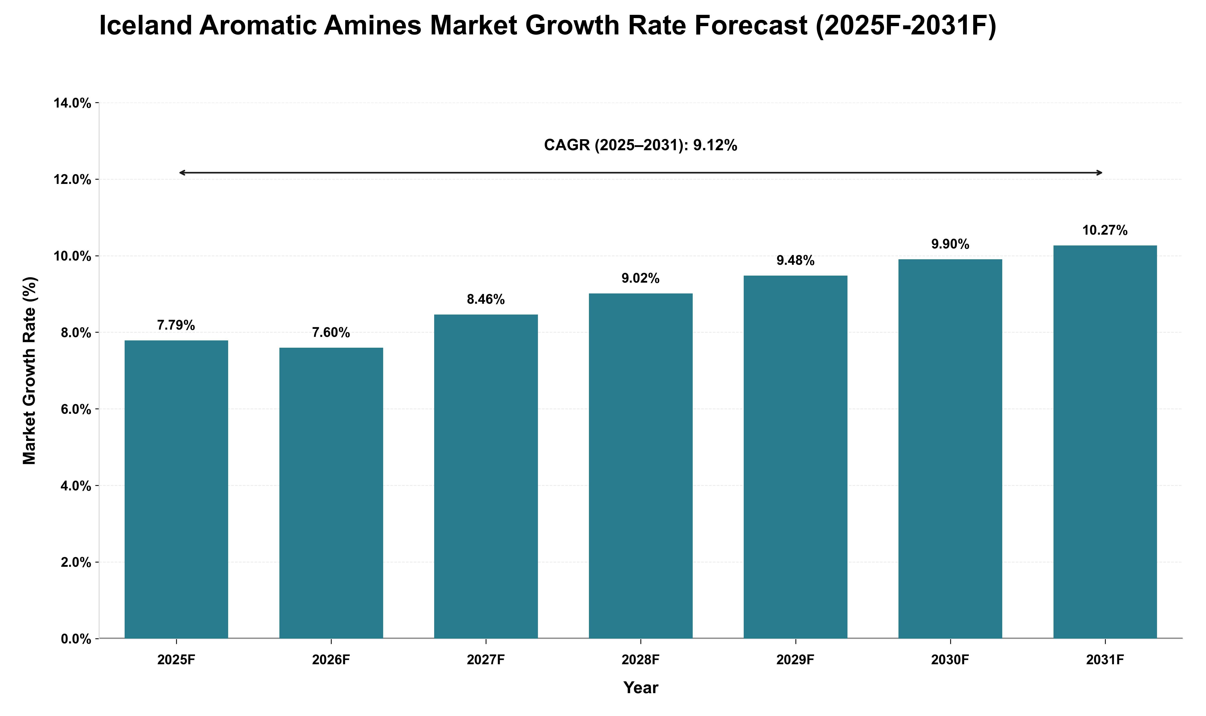 Iceland Aromatic Amines Market Growth Rate Analysis (2025 - 2031)