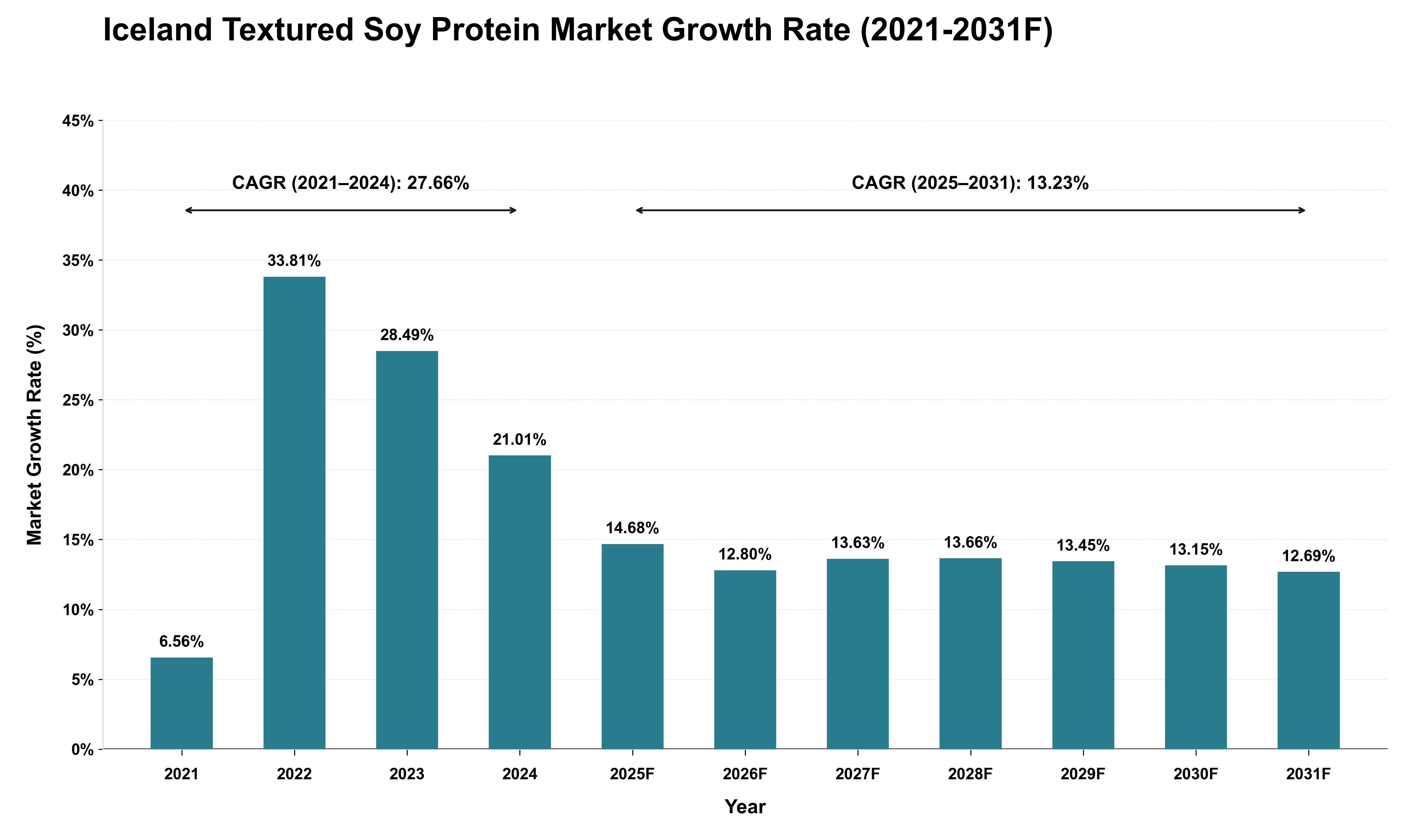 Iceland Textured Soy Protein Market Growth Rate Analysis (2021 - 2031)