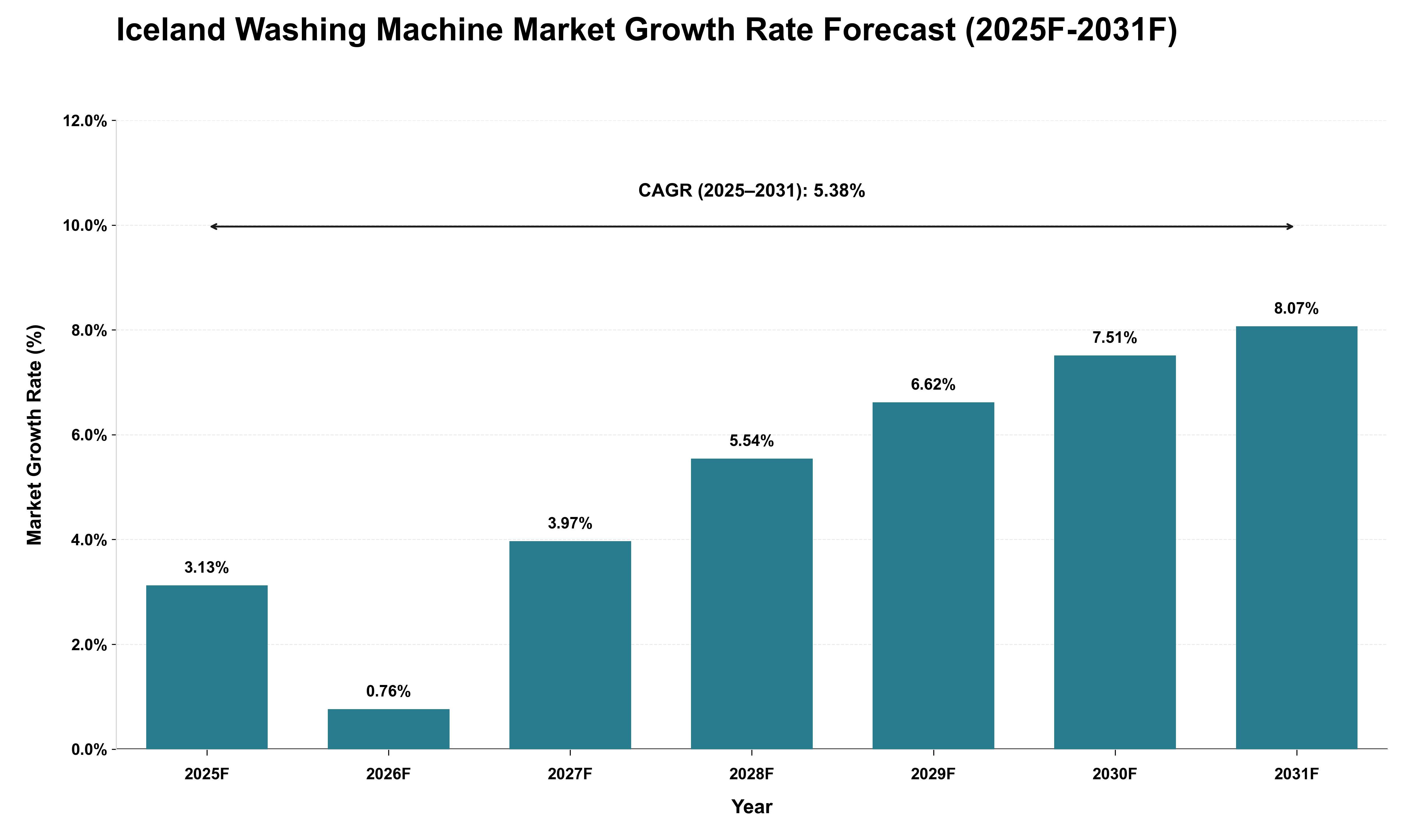 Iceland Washing Machine Market Growth Rate Analysis (2025 - 2031)