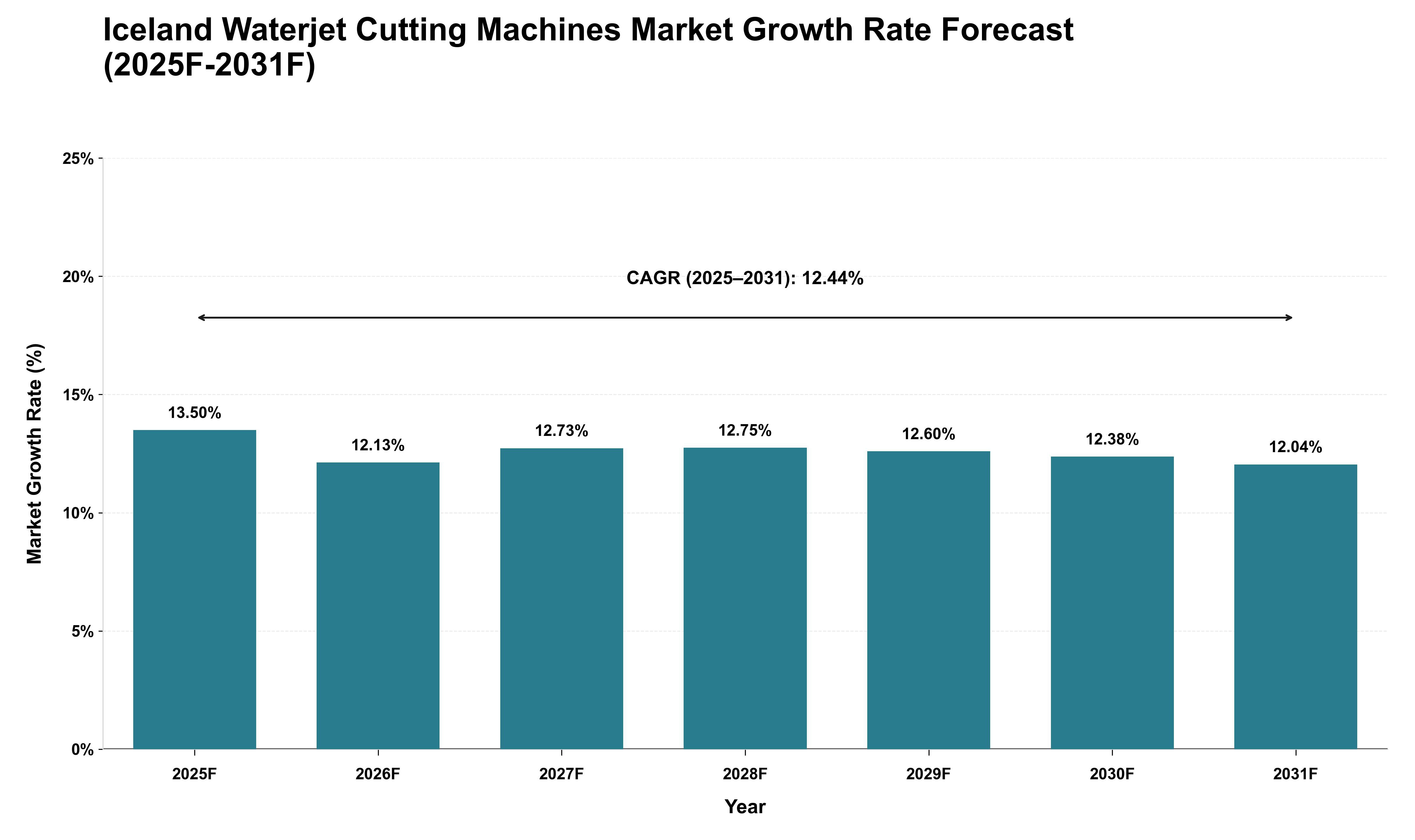 Iceland Waterjet Cutting Machines Market Growth Rate Analysis (2025 - 2031)