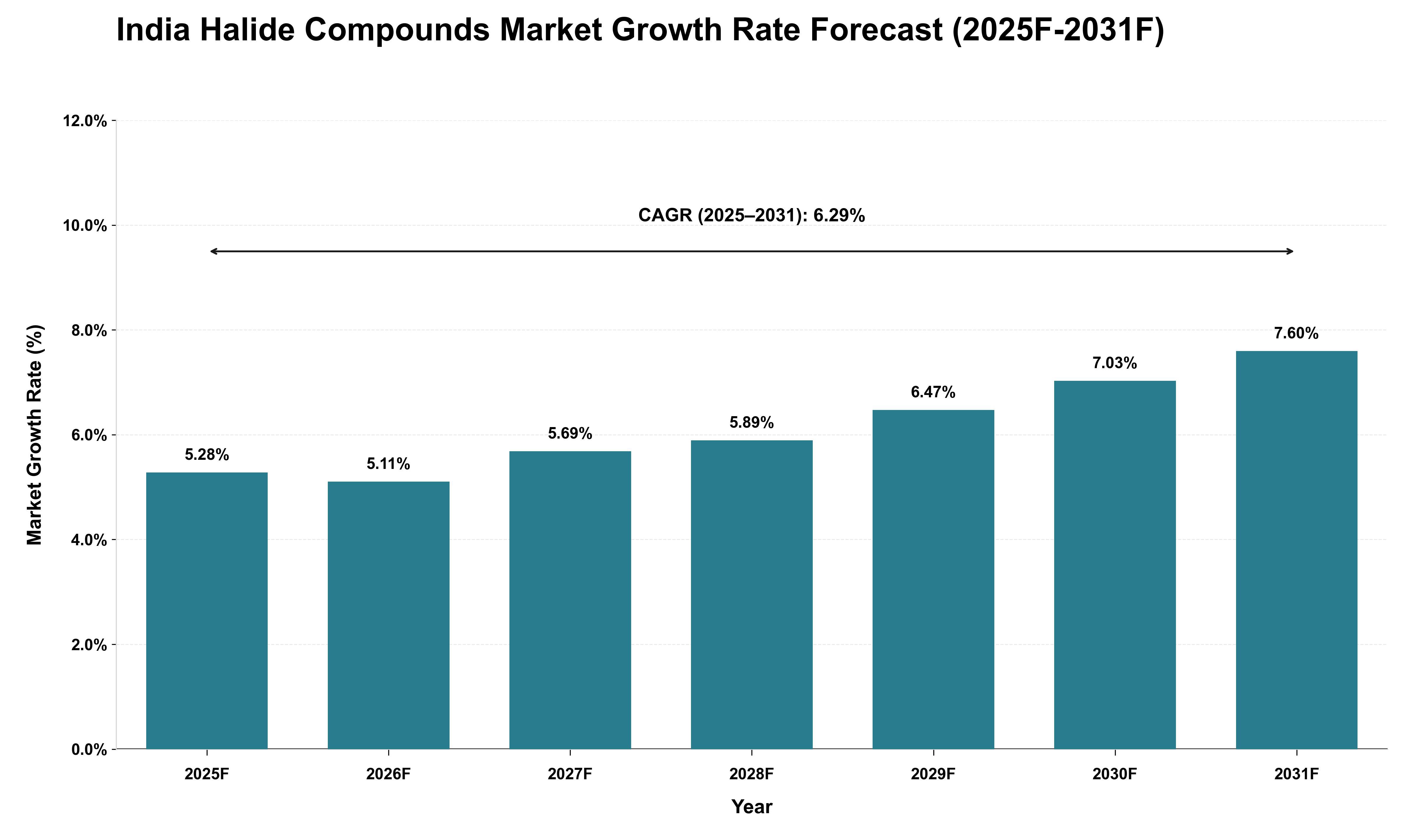 India Halide Compounds Market Growth Rate Analysis (2025 - 2031)