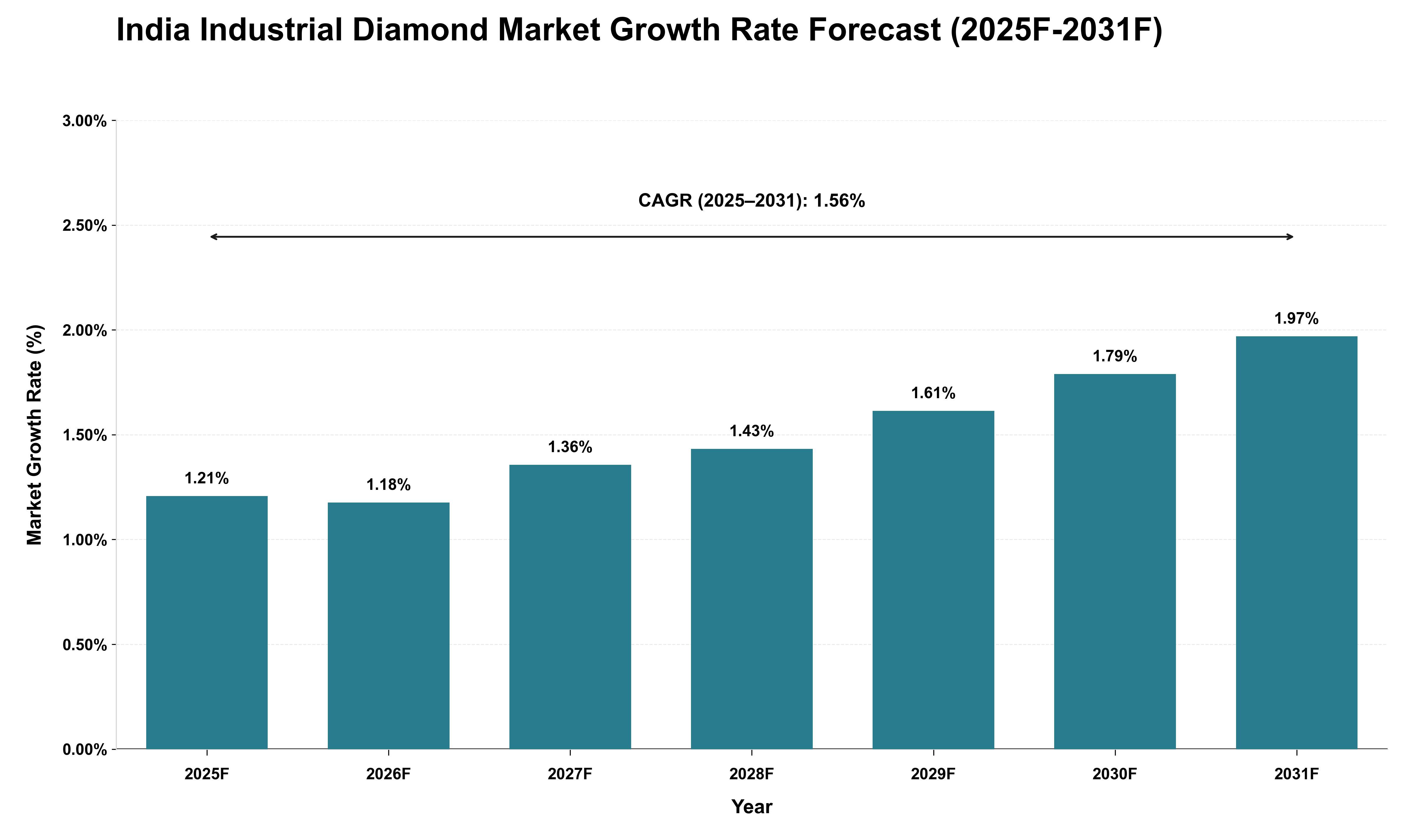 India Industrial Diamond Market Growth Rate Analysis (2025 - 2031)