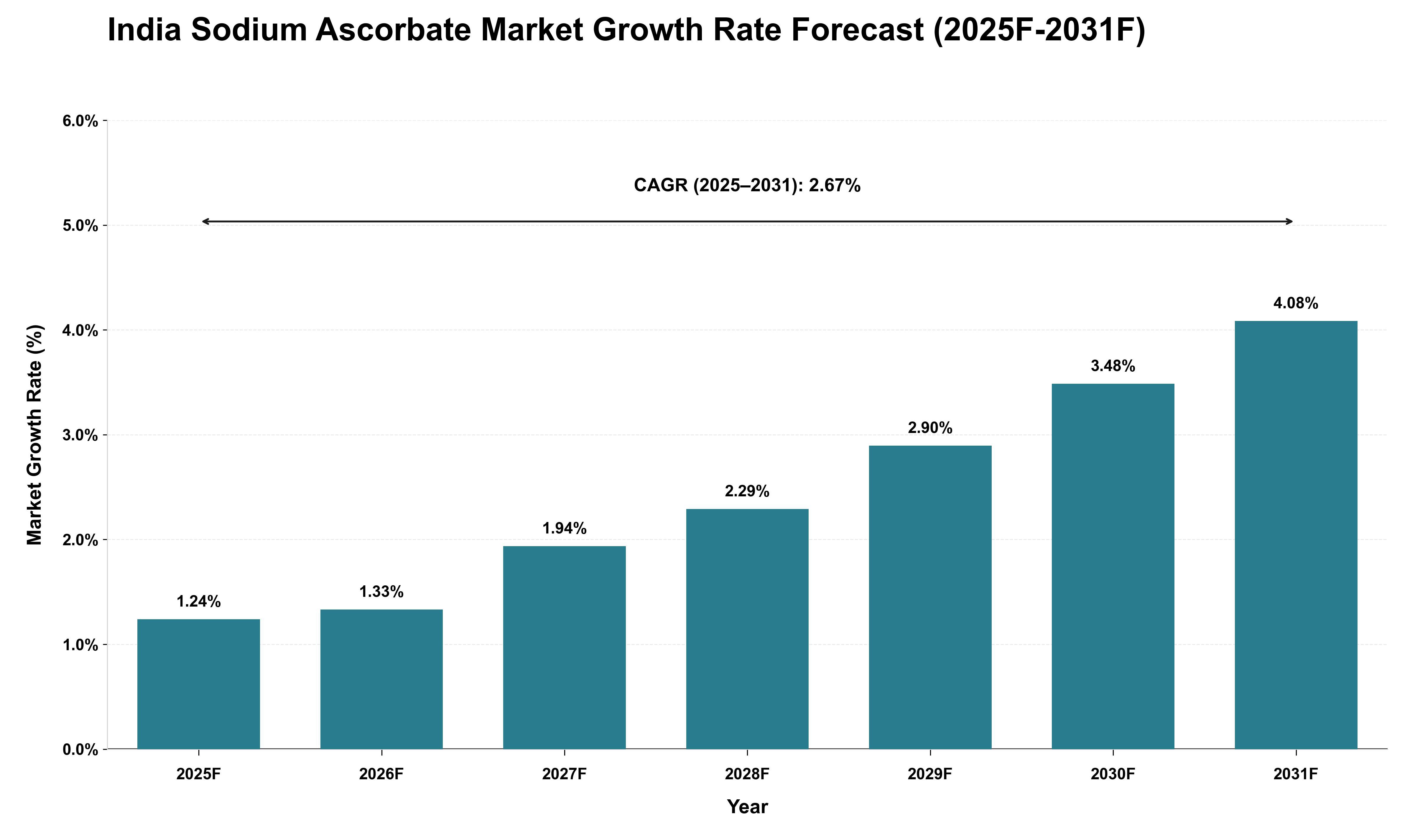 India Sodium Ascorbate Market Growth Rate Analysis (2025 - 2031)