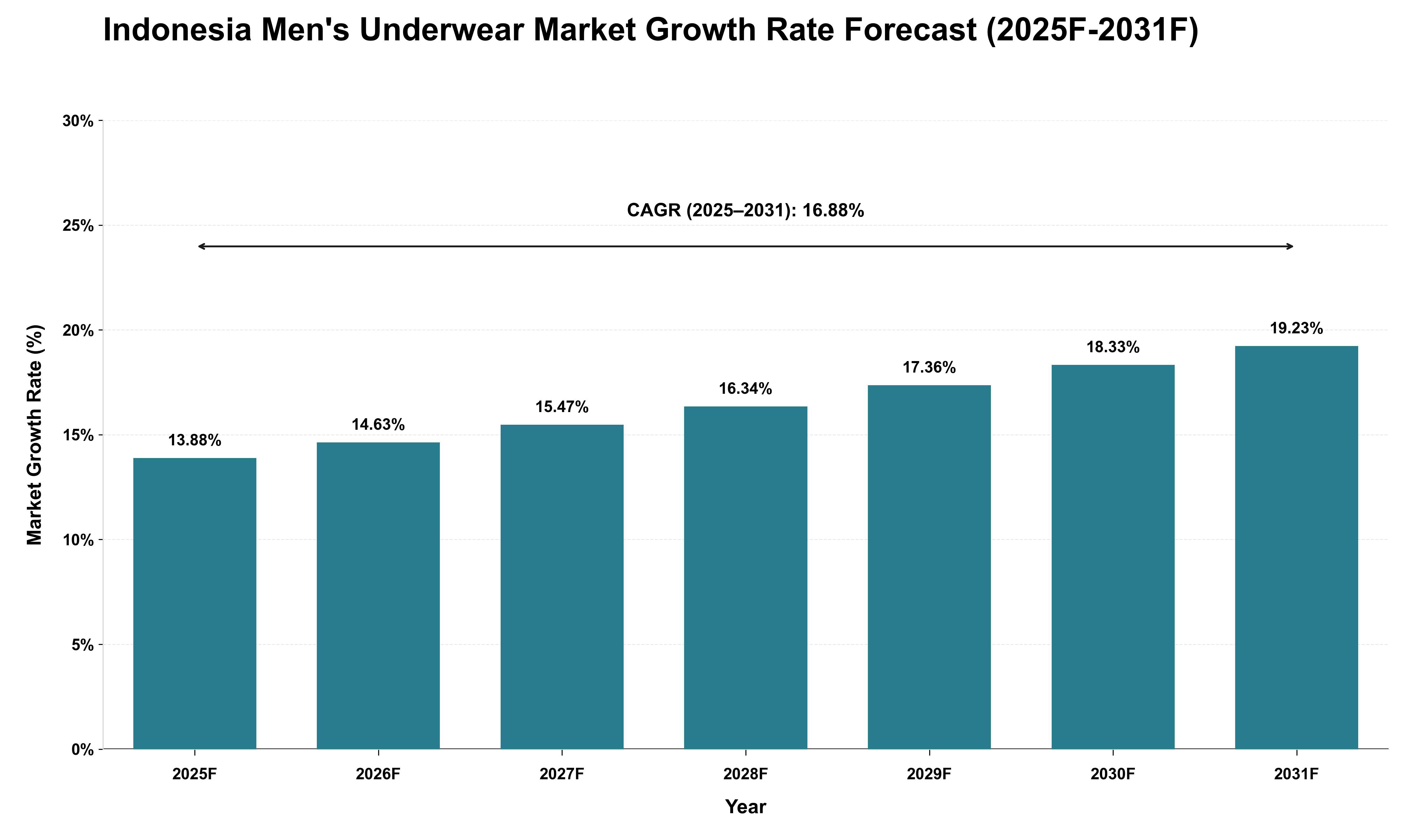 Indonesia Men's Underwear Market Growth Rate Analysis (2025 - 2031)