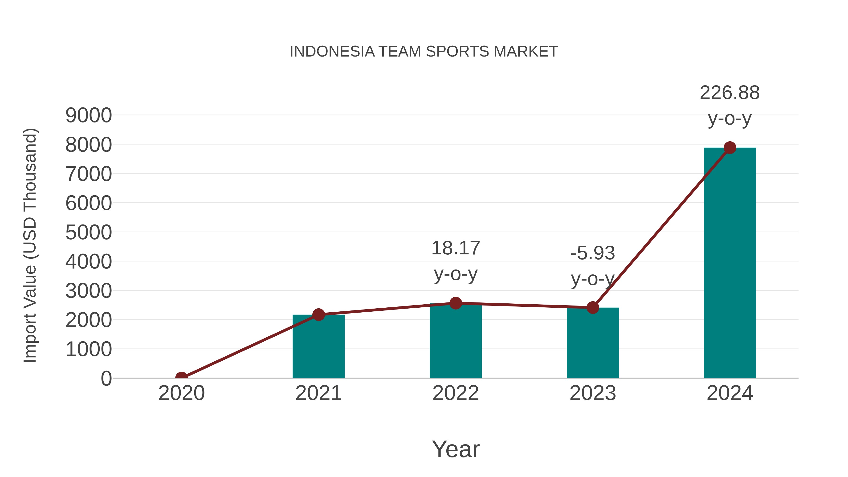 Indonesia Team Sports Market: Import Trend Analysis