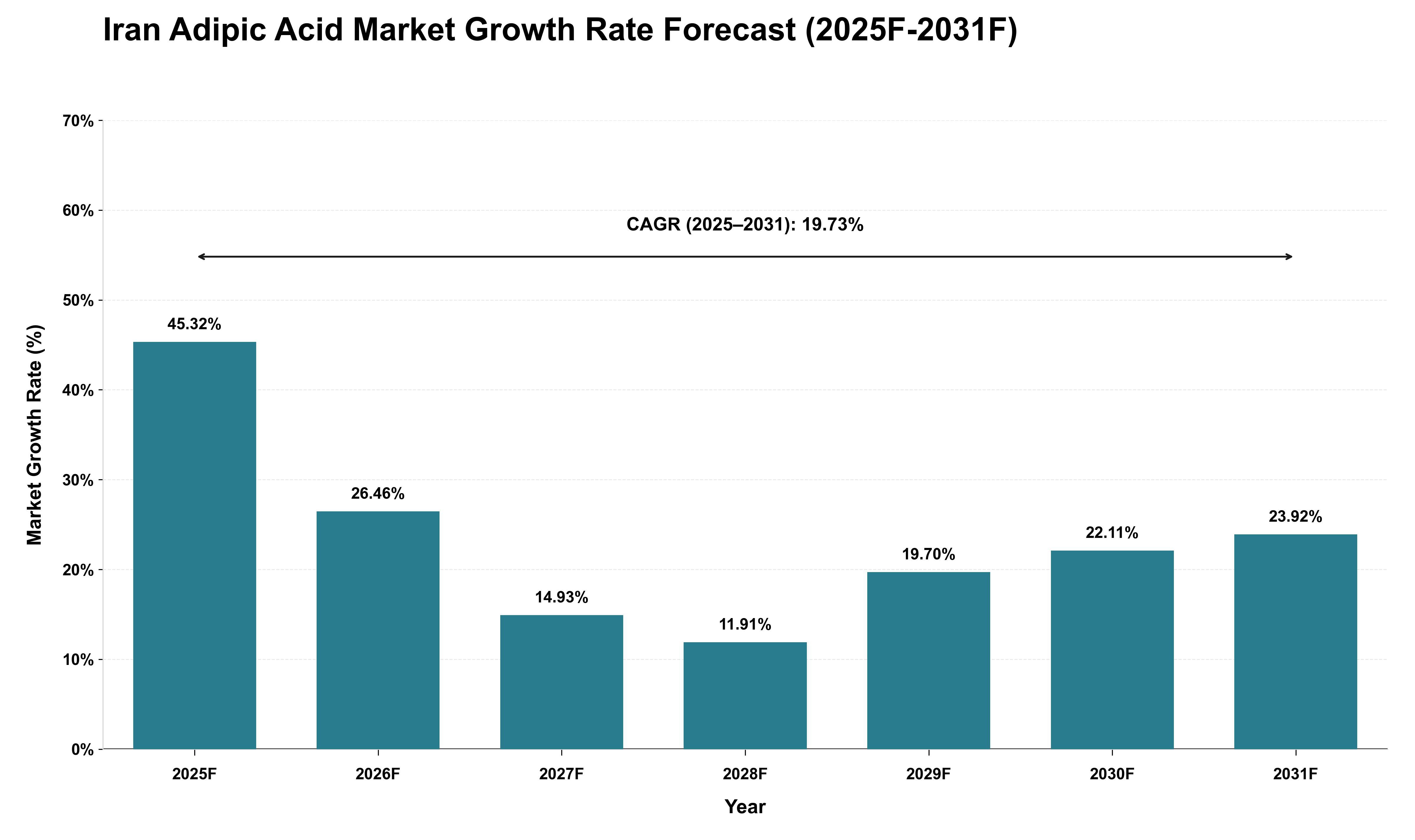 Iran Adipic Acid Market Growth Rate Analysis (2025 - 2031)