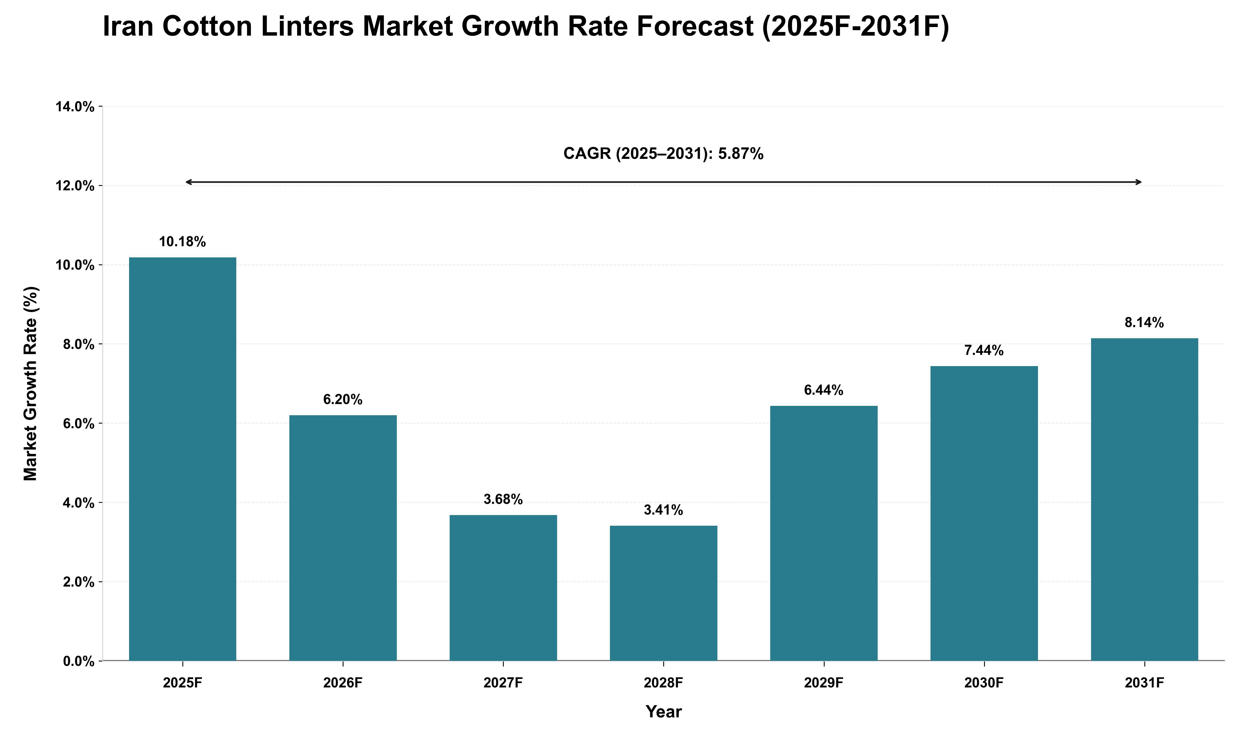 Iran Cotton Linters Market Growth Rate Analysis (2025 - 2031)