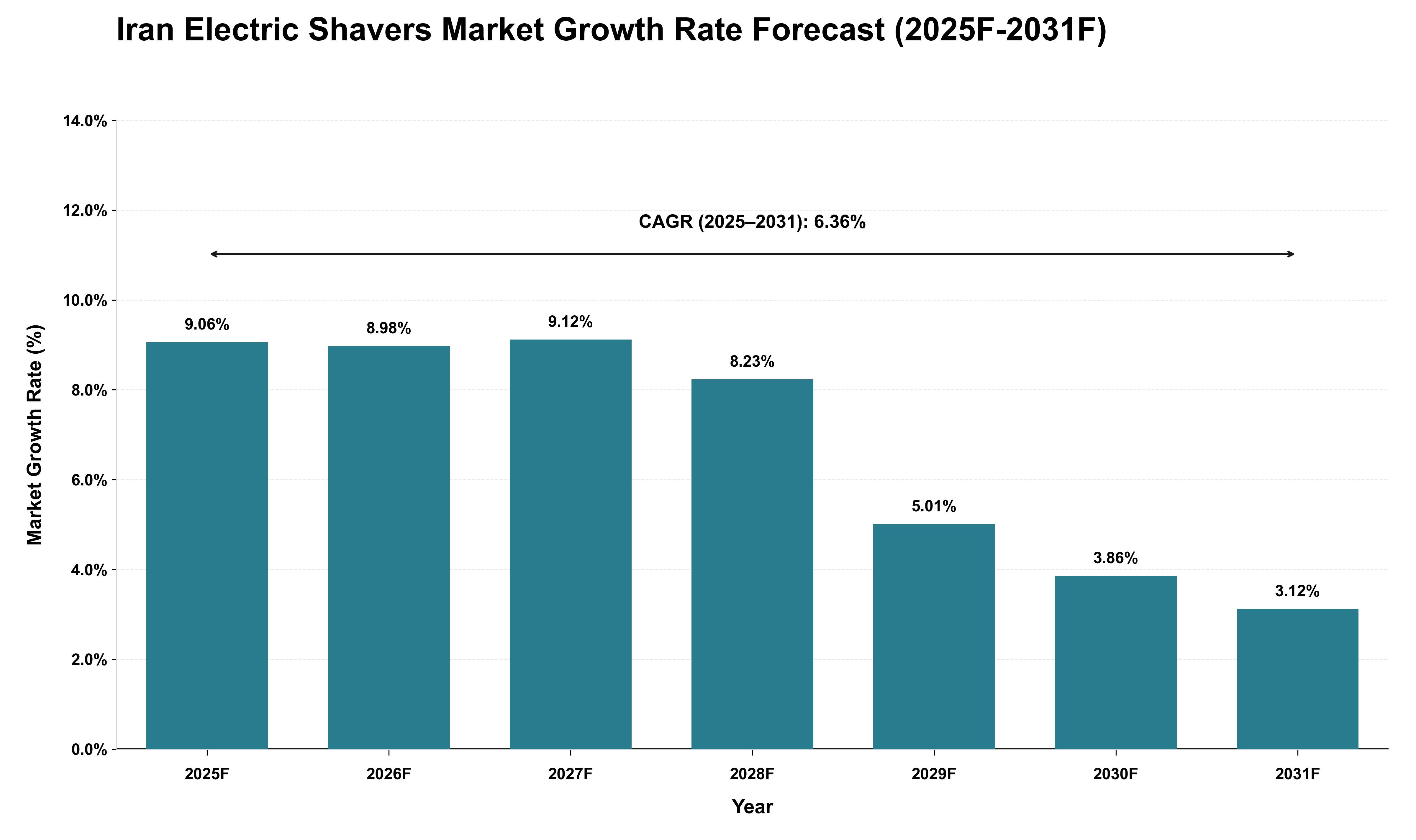 Iran Electric Shavers Market Growth Rate Analysis (2025 - 2031)