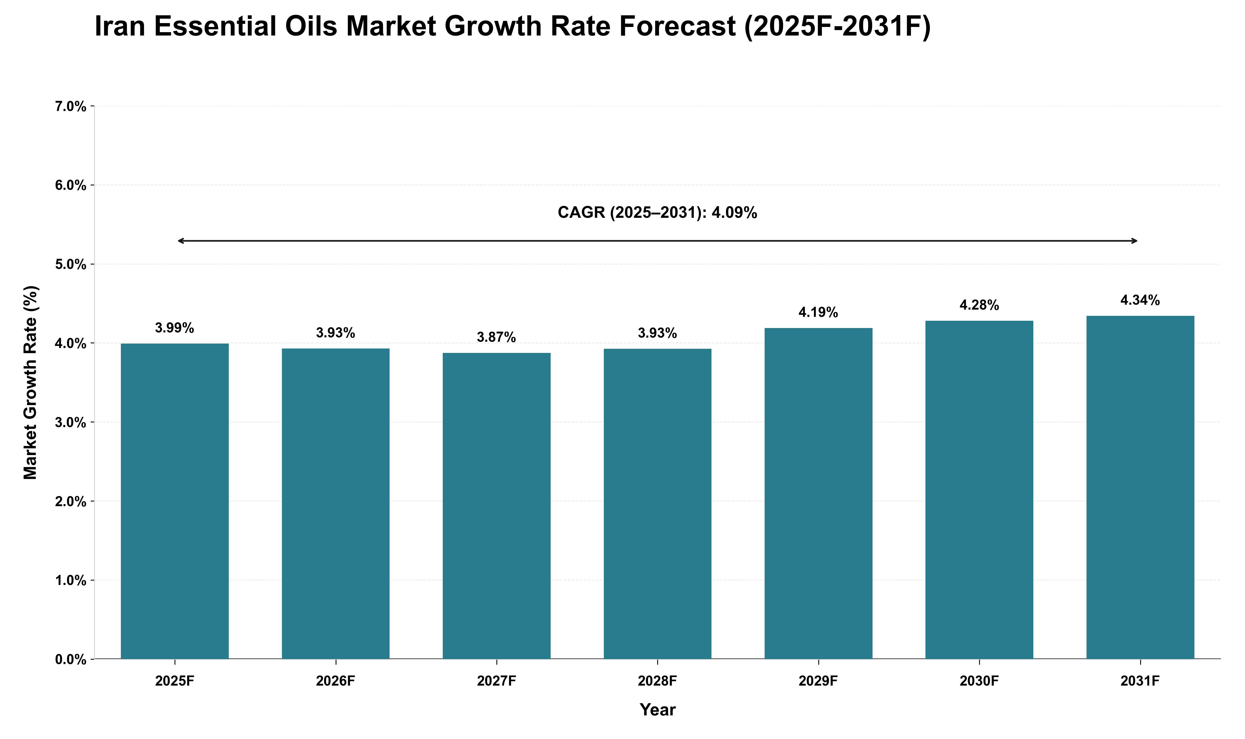 Iran Essential Oils Market Growth Rate Analysis (2025 - 2031)