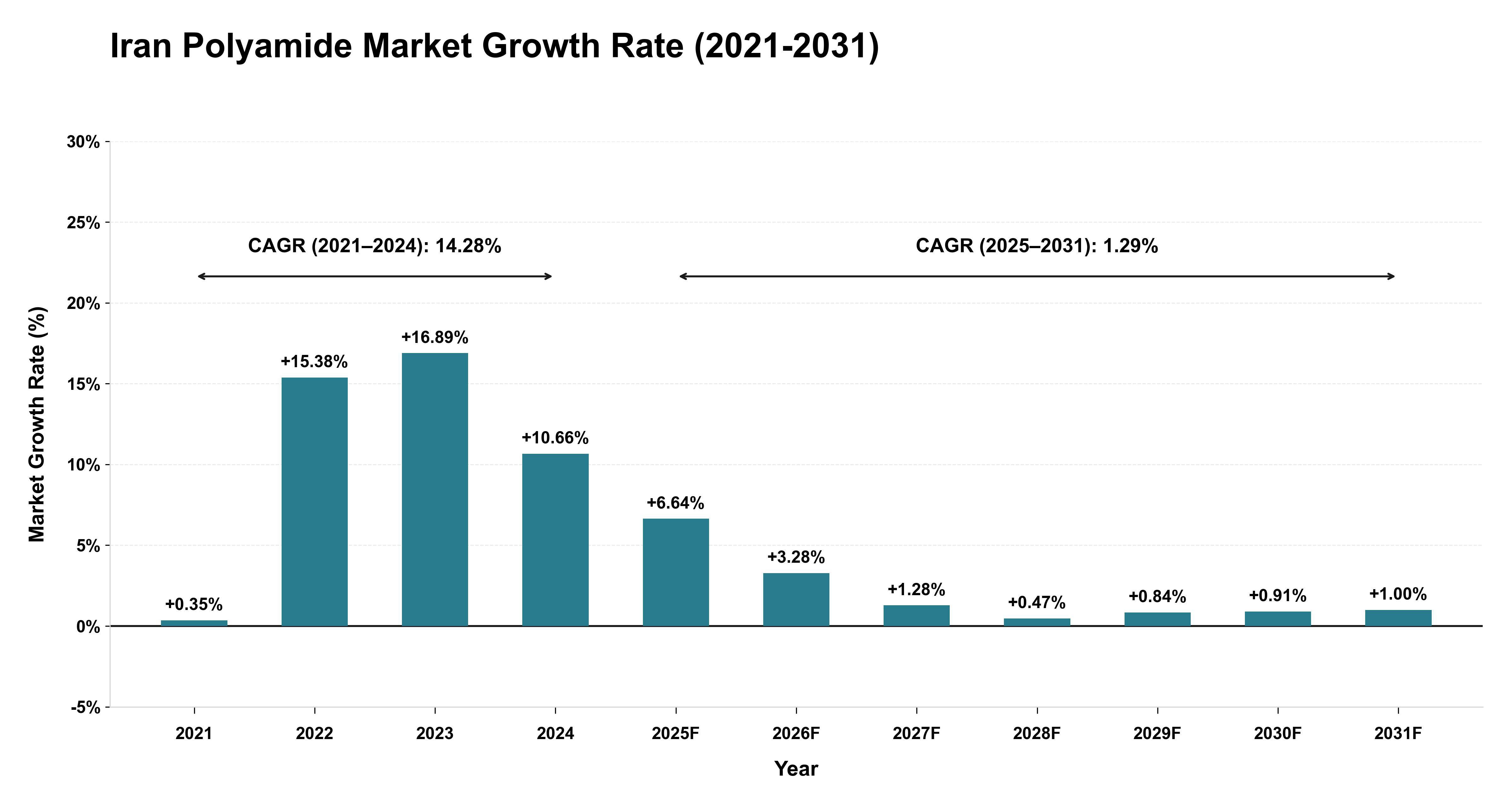 Iran Polyamide Market Growth Rate Analysis (2021-2031)
