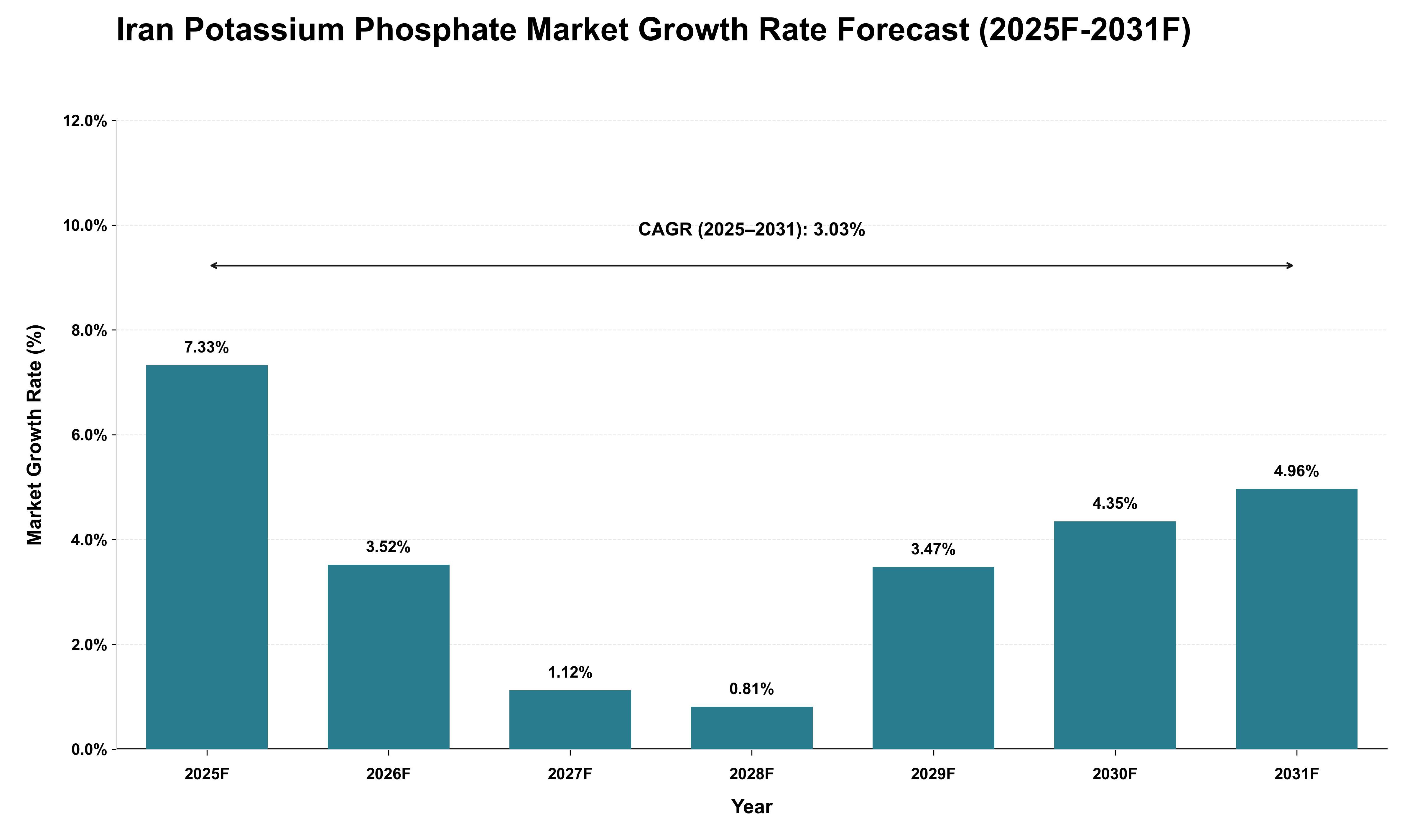 Iran Potassium Phosphate Market Growth Rate Analysis (2025 - 2031)