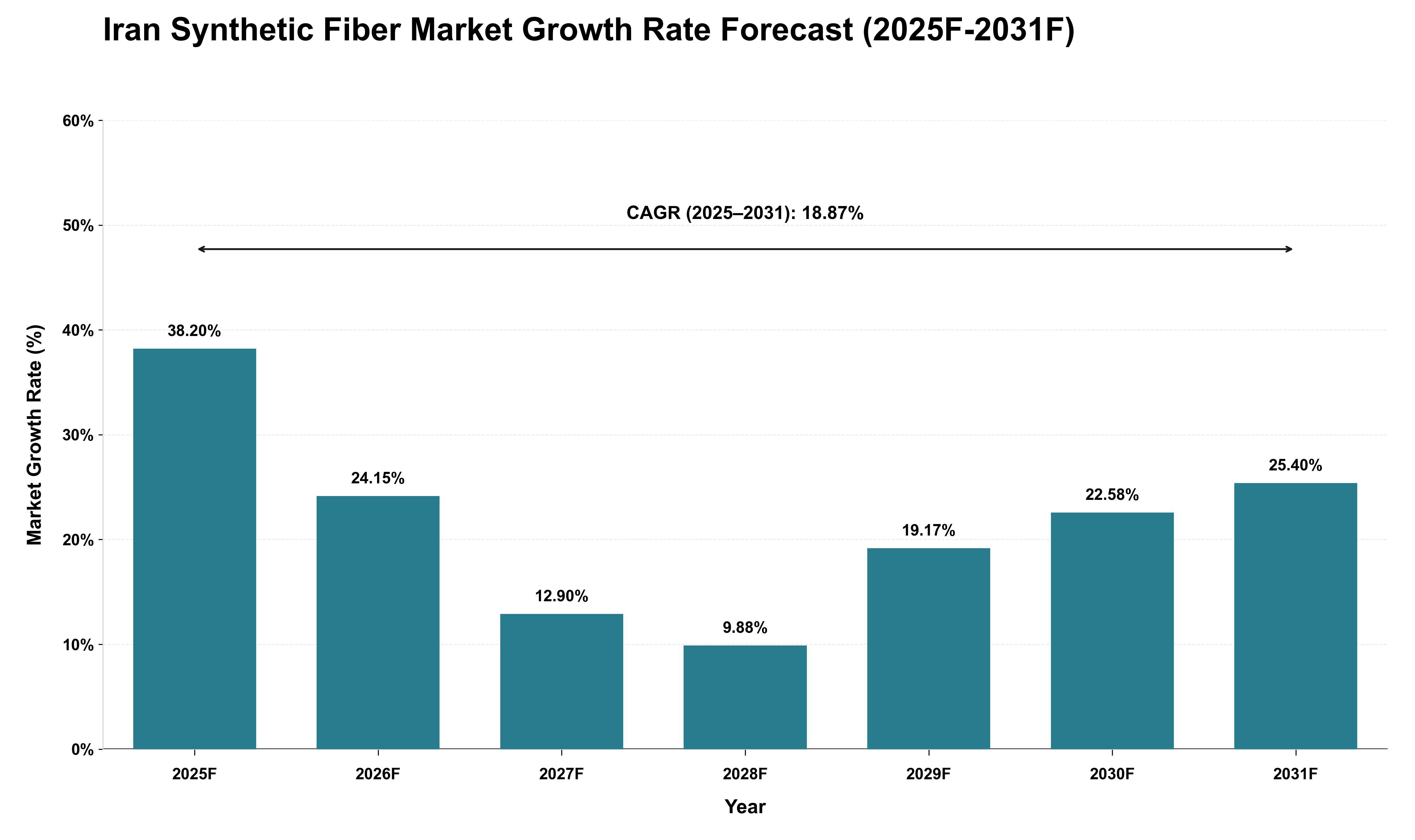 Iran Synthetic Fiber Market Growth Rate Analysis (2025 - 2031)