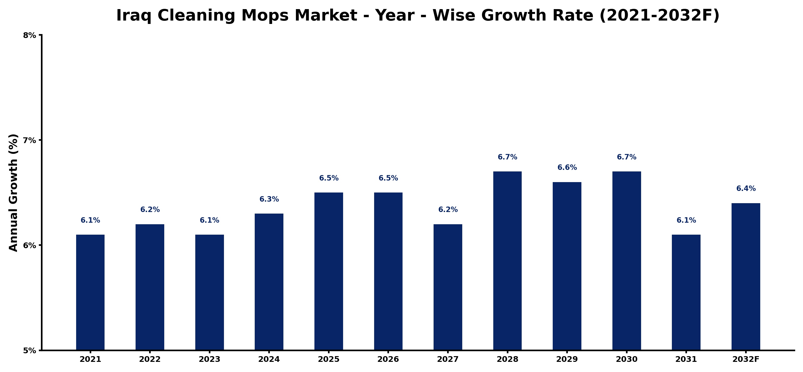 Iraq Cleaning Mops Market Year-wise Growth Rate and Key Drivers