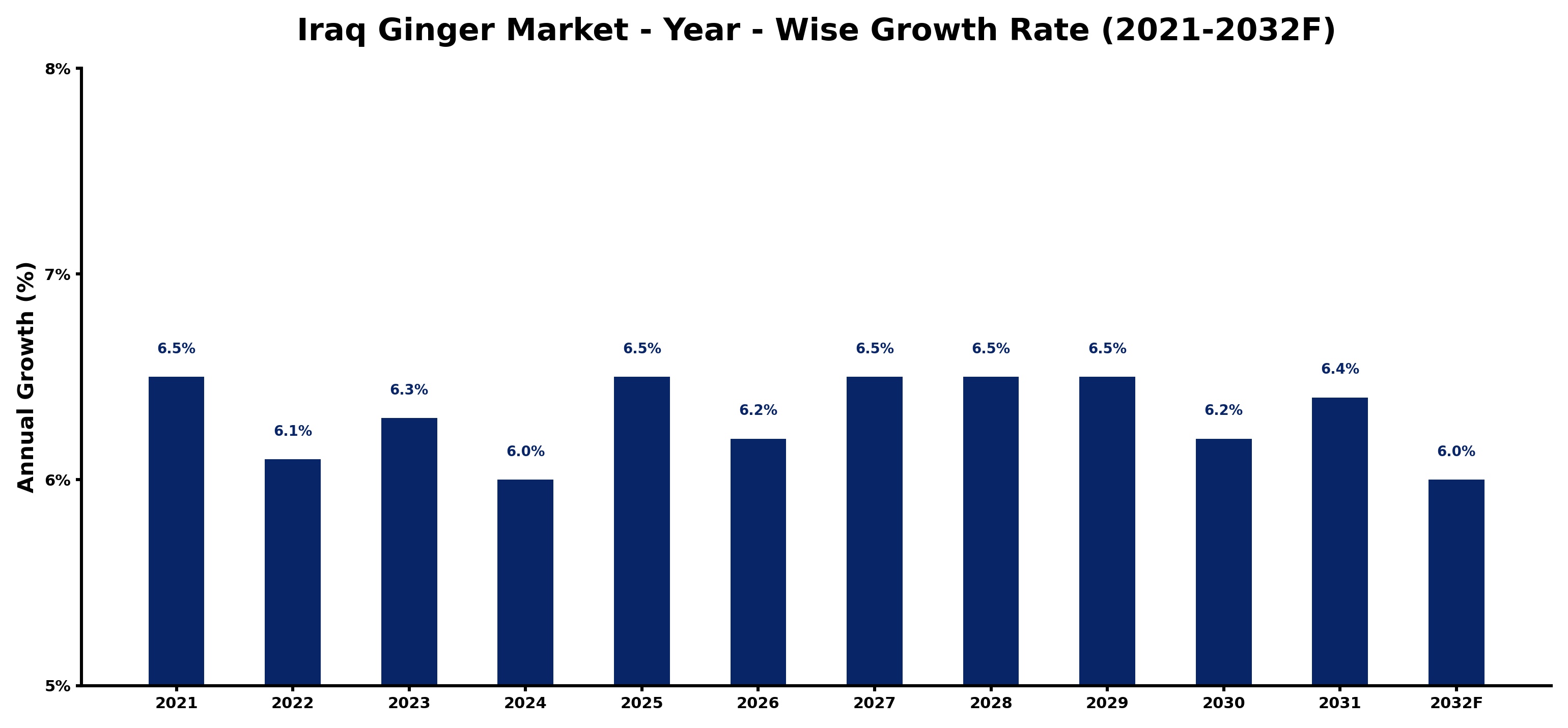 Iraq Ginger Market Year-wise Growth Rate and Key Drivers
