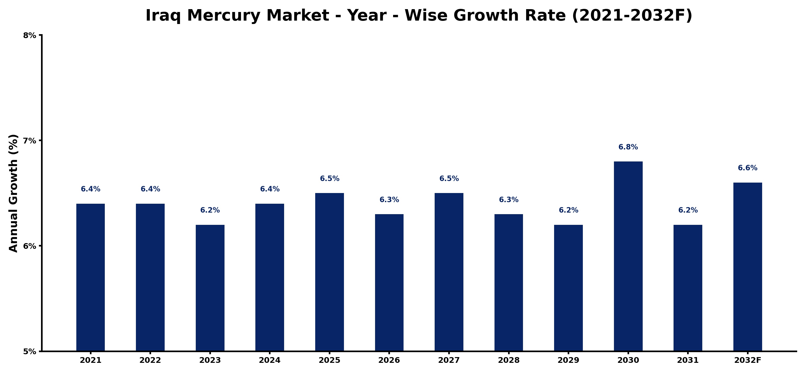Iraq Mercury Market Year-wise Growth Rate and Key Drivers