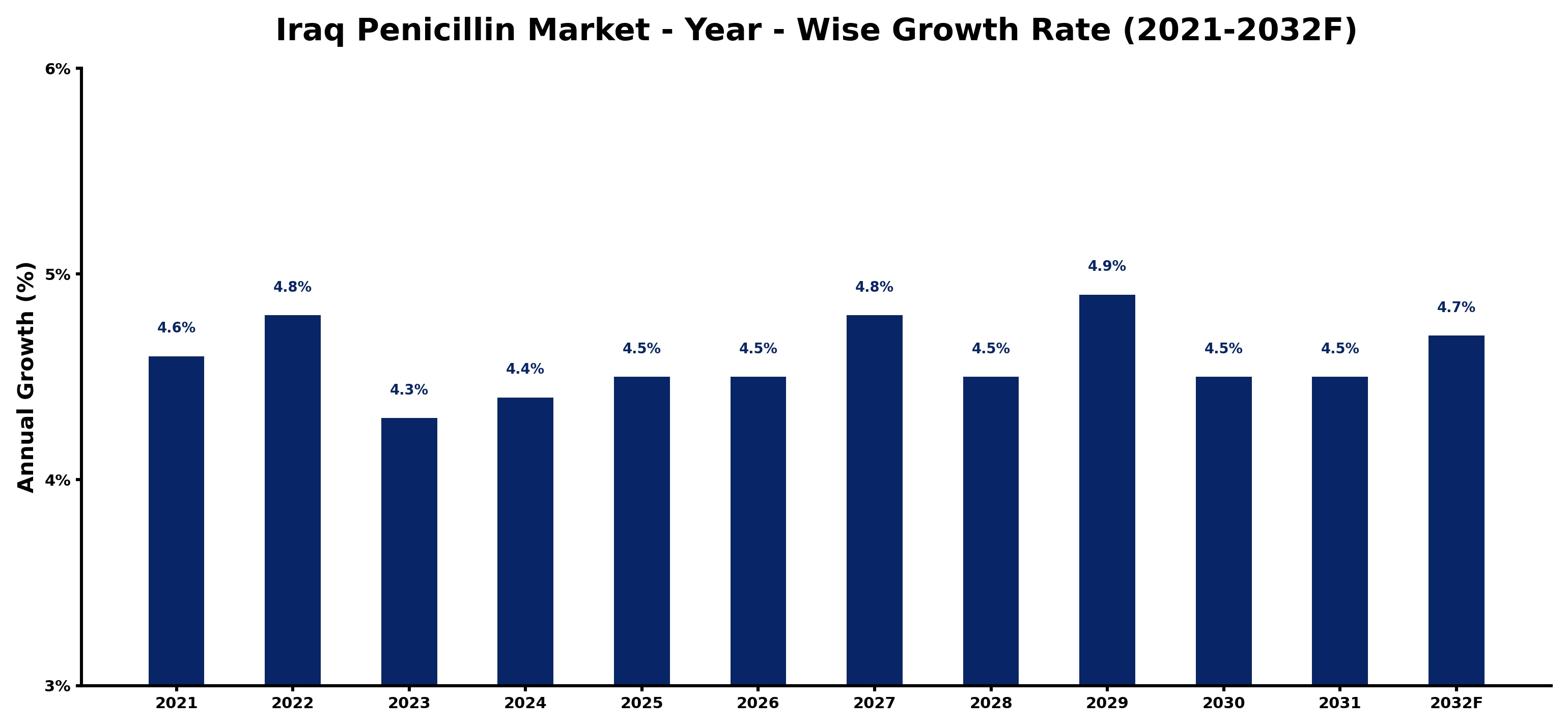 Iraq Penicillin Market Year-wise Growth Rate and Key Drivers