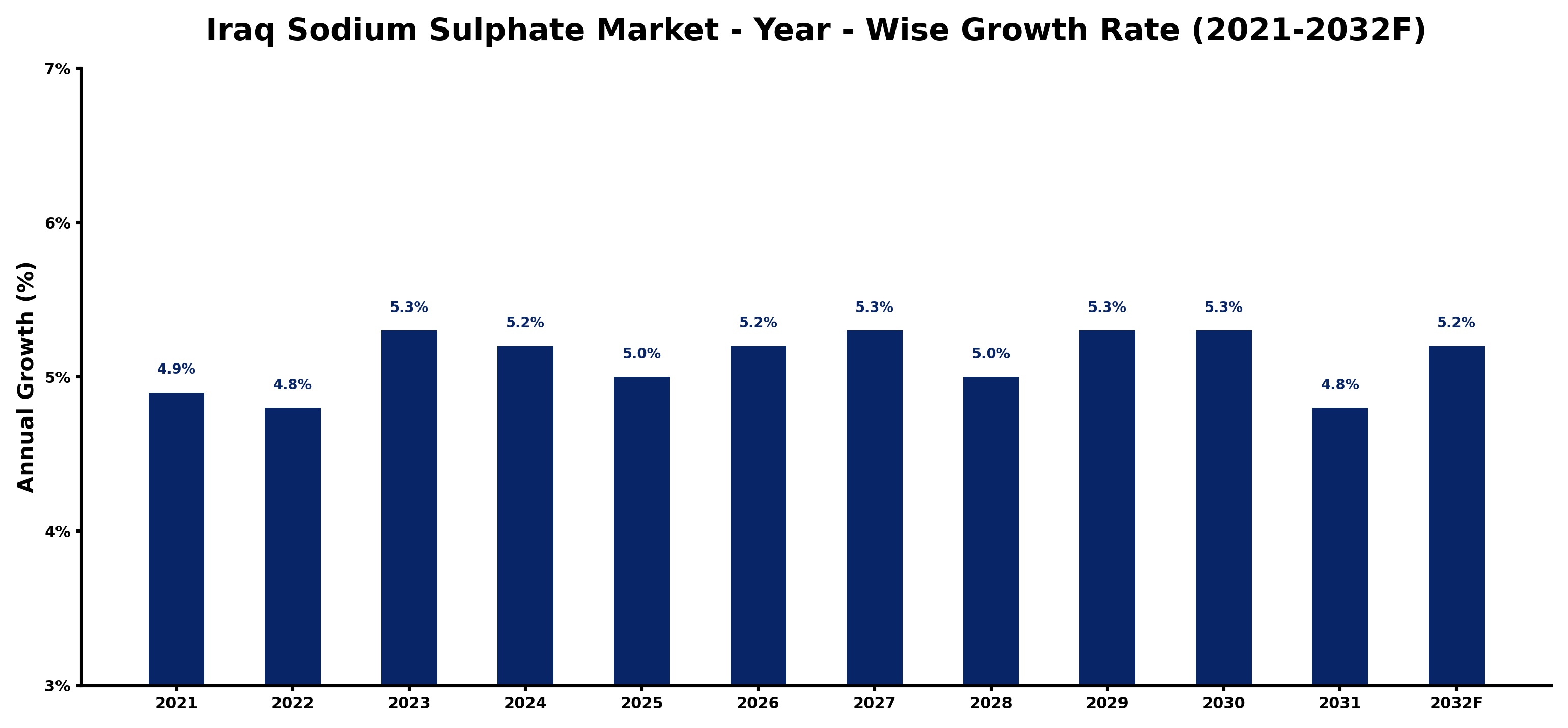 Iraq Sodium Sulphate Market Year-wise Growth Rate and Key Drivers