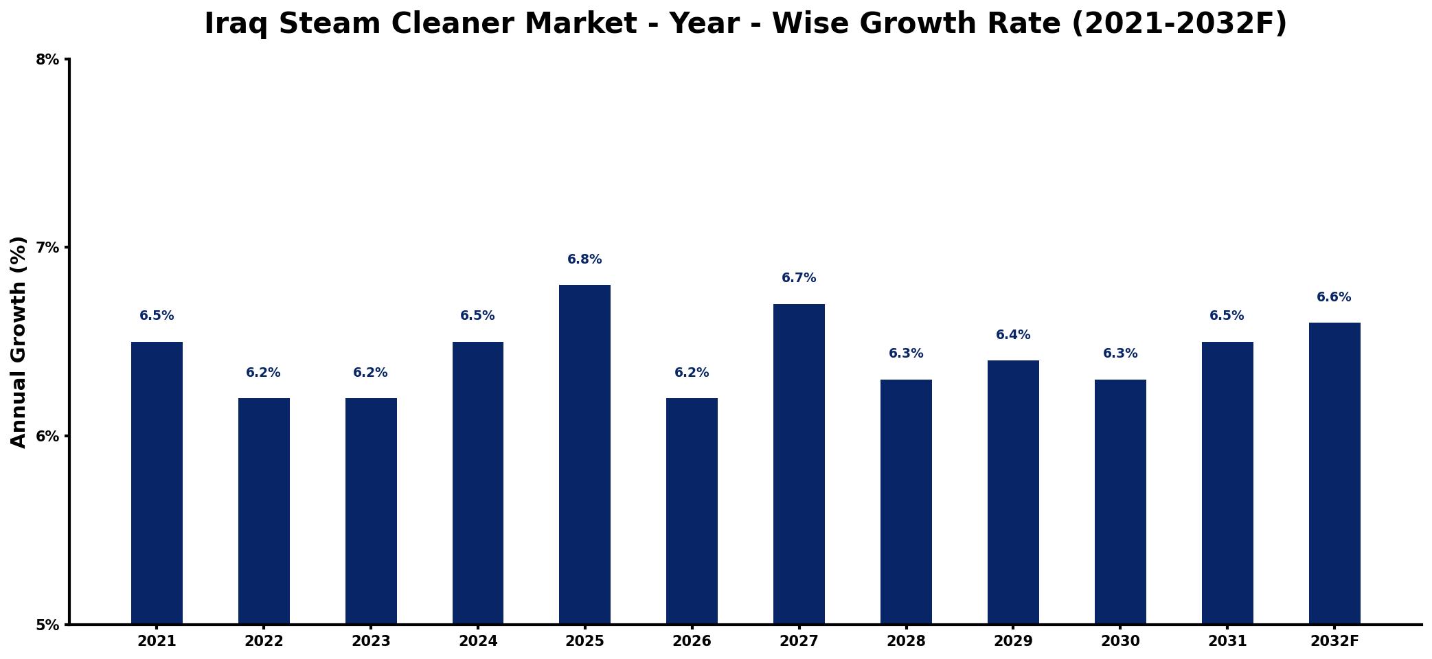 Iraq Steam Cleaner Market Year-wise Growth Rate and Key Drivers