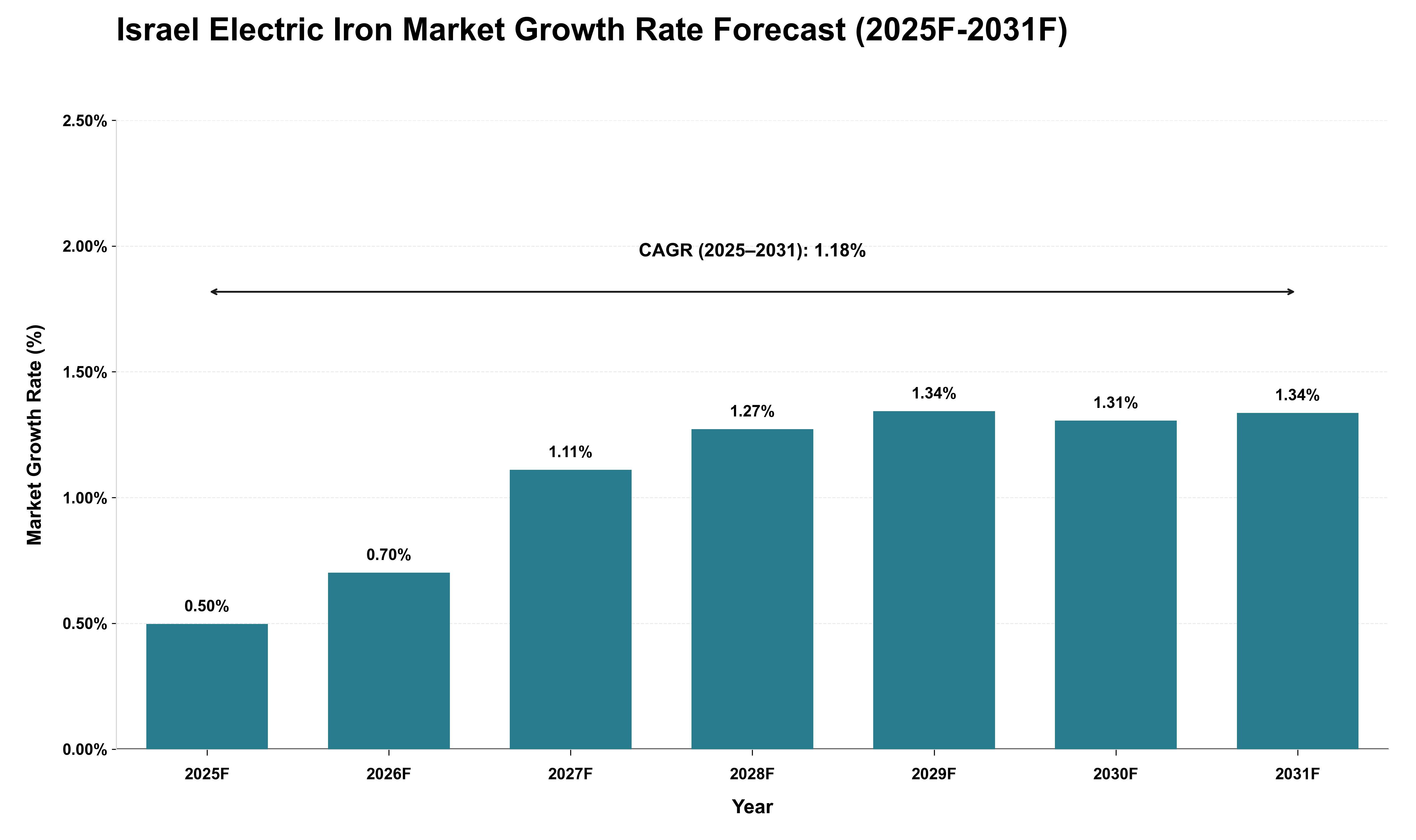 Israel Electric Iron Market Growth Rate Analysis (2025 - 2031)