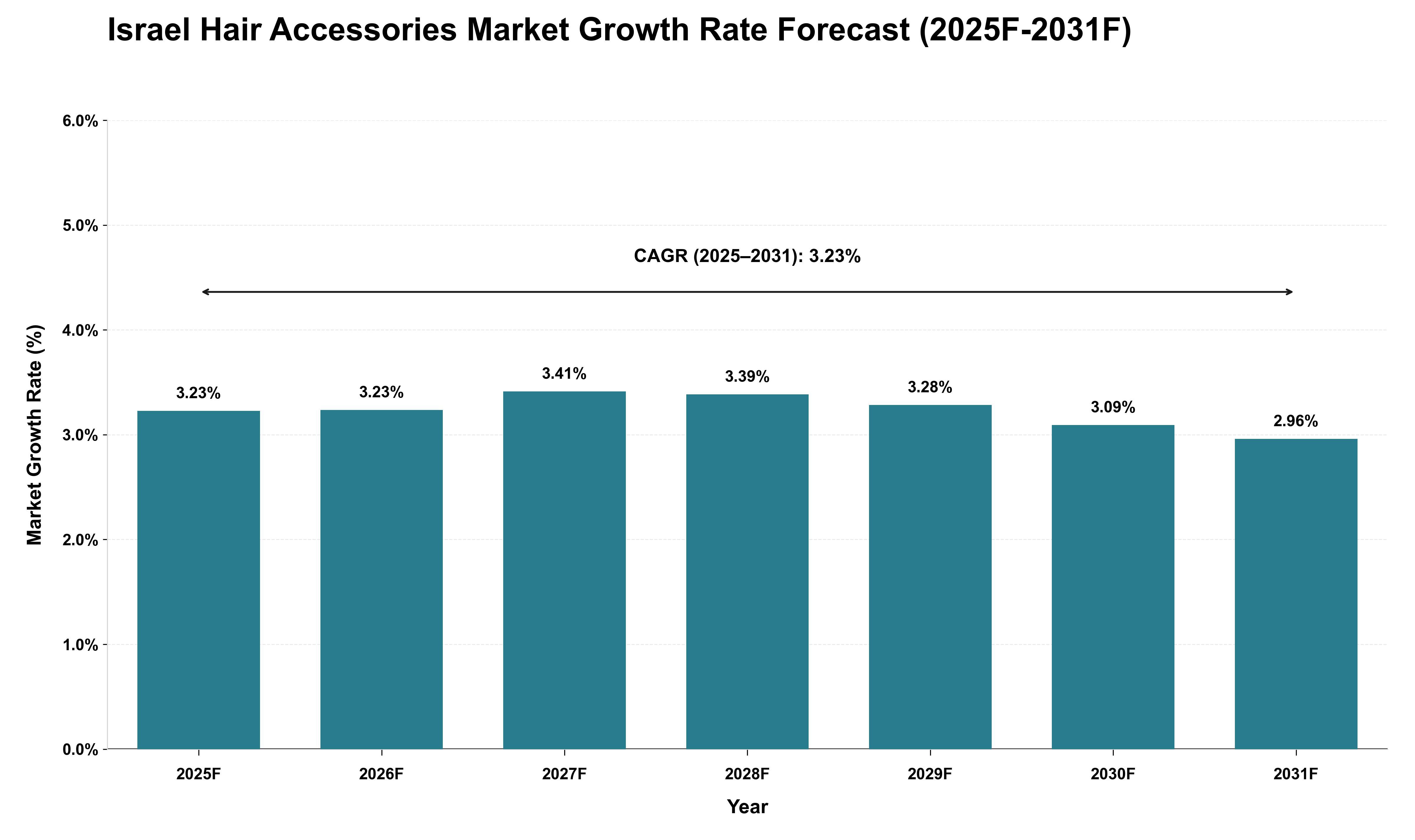 Israel Hair Accessories Market Growth Rate Analysis (2025 - 2031)