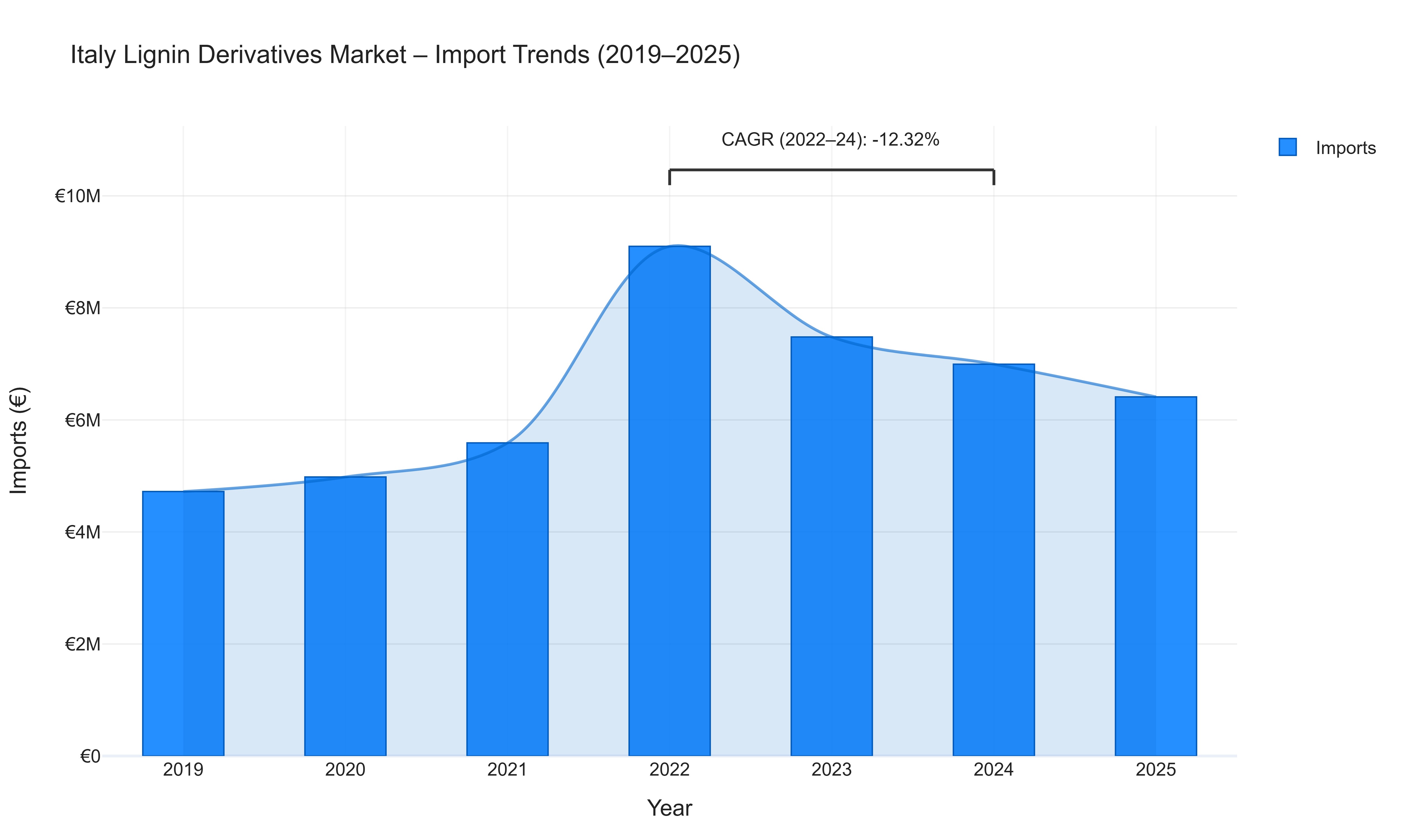 Italy Lignin Derivatives Market - Import Trends (2019-2025)