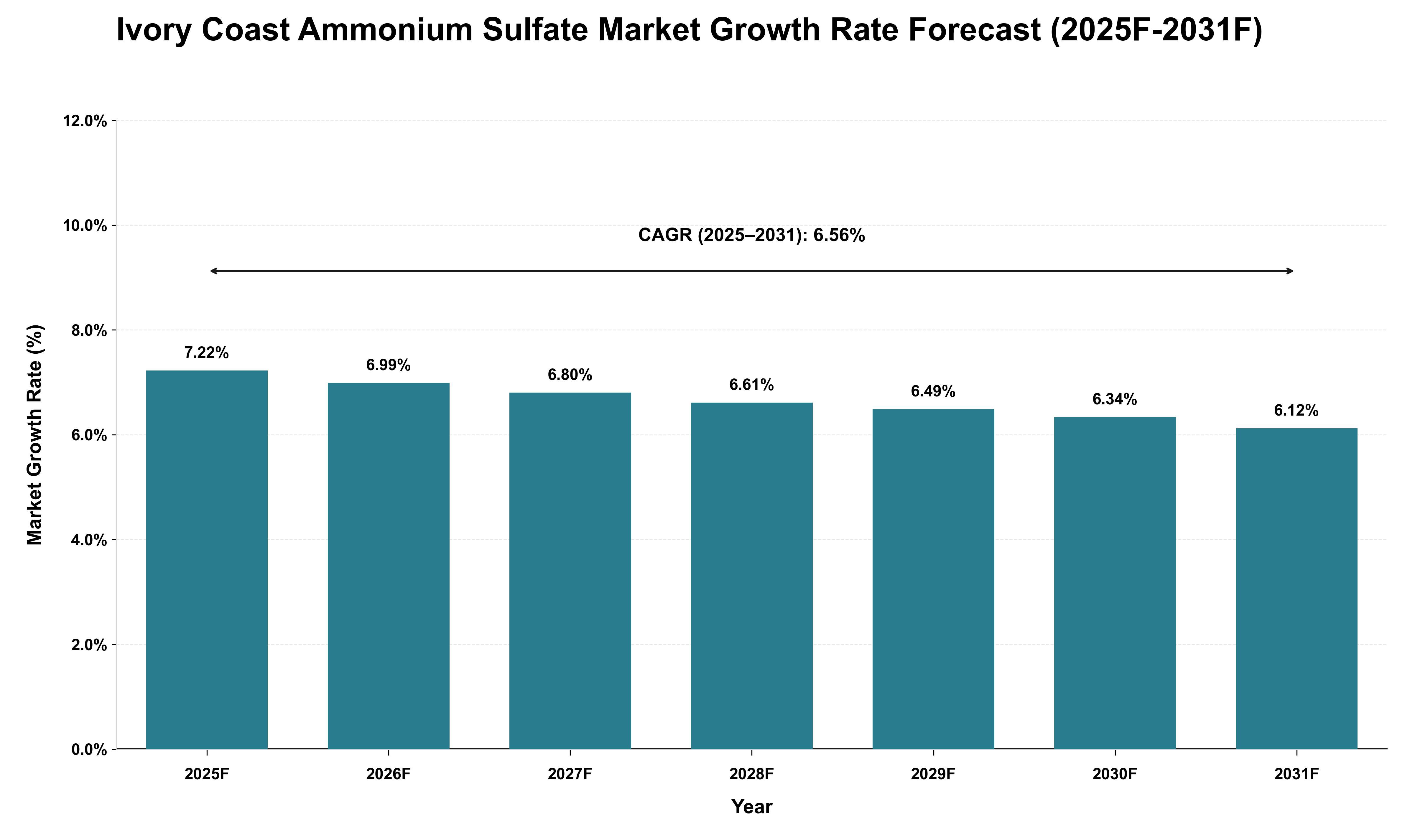 Ivory Coast Ammonium Sulfate Market Growth Rate Analysis (2025 - 2031)