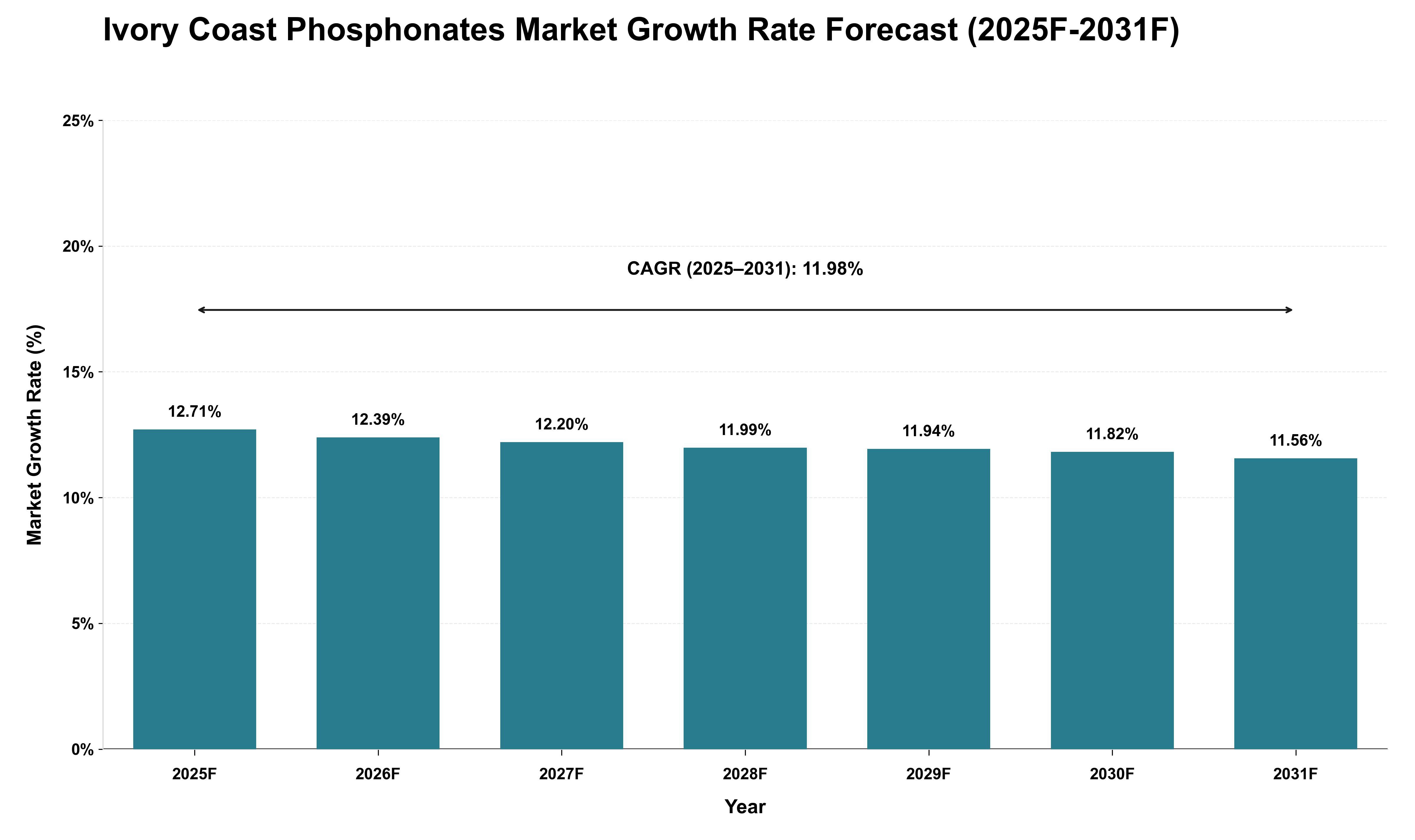 Ivory Coast Phosphonates Market Growth Rate Analysis (2025 - 2031)