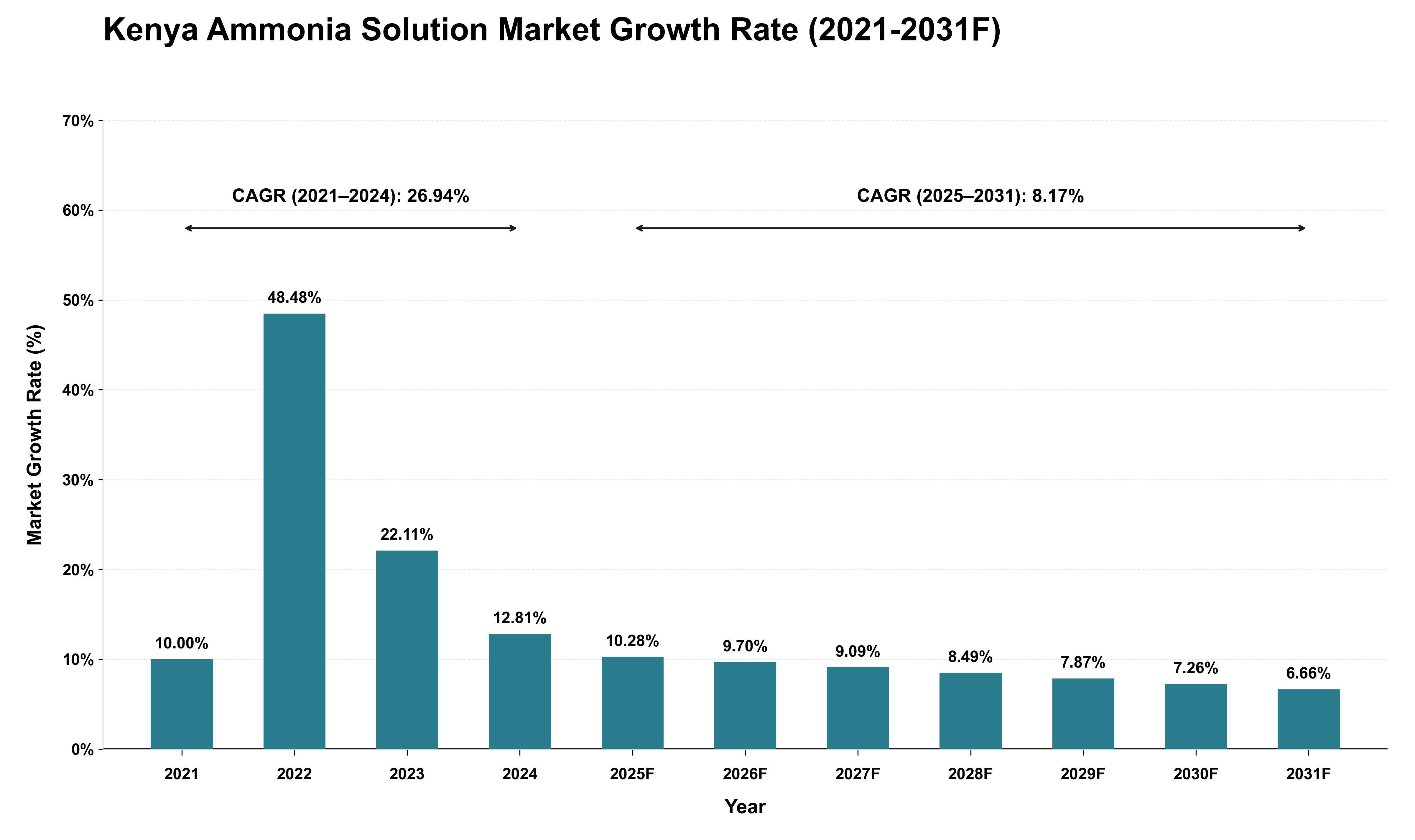 Kenya Ammonia Solution Market Growth Rate Analysis (2021 - 2031)
