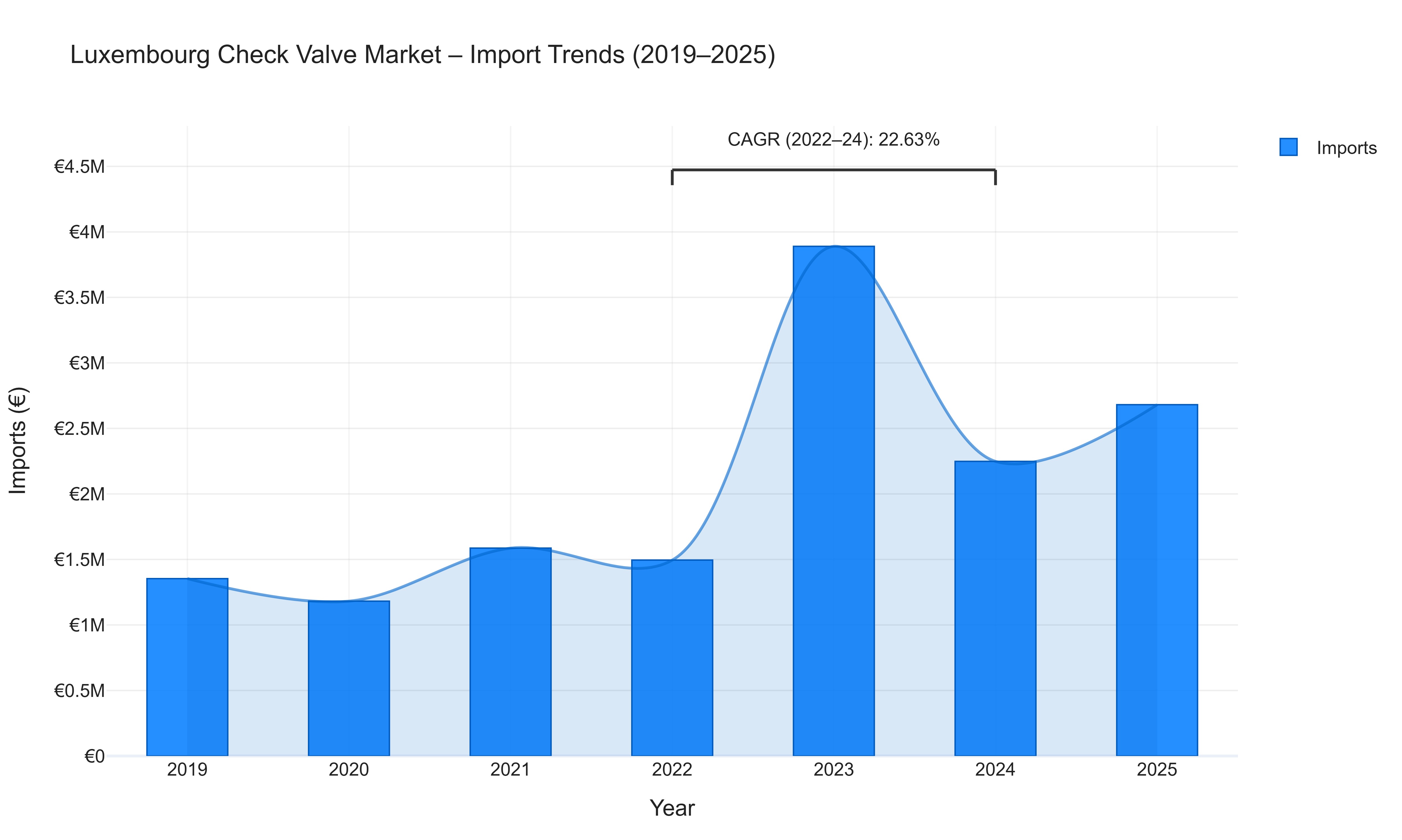 Luxembourg Check Valve Market - Import Trends (2019-2025)