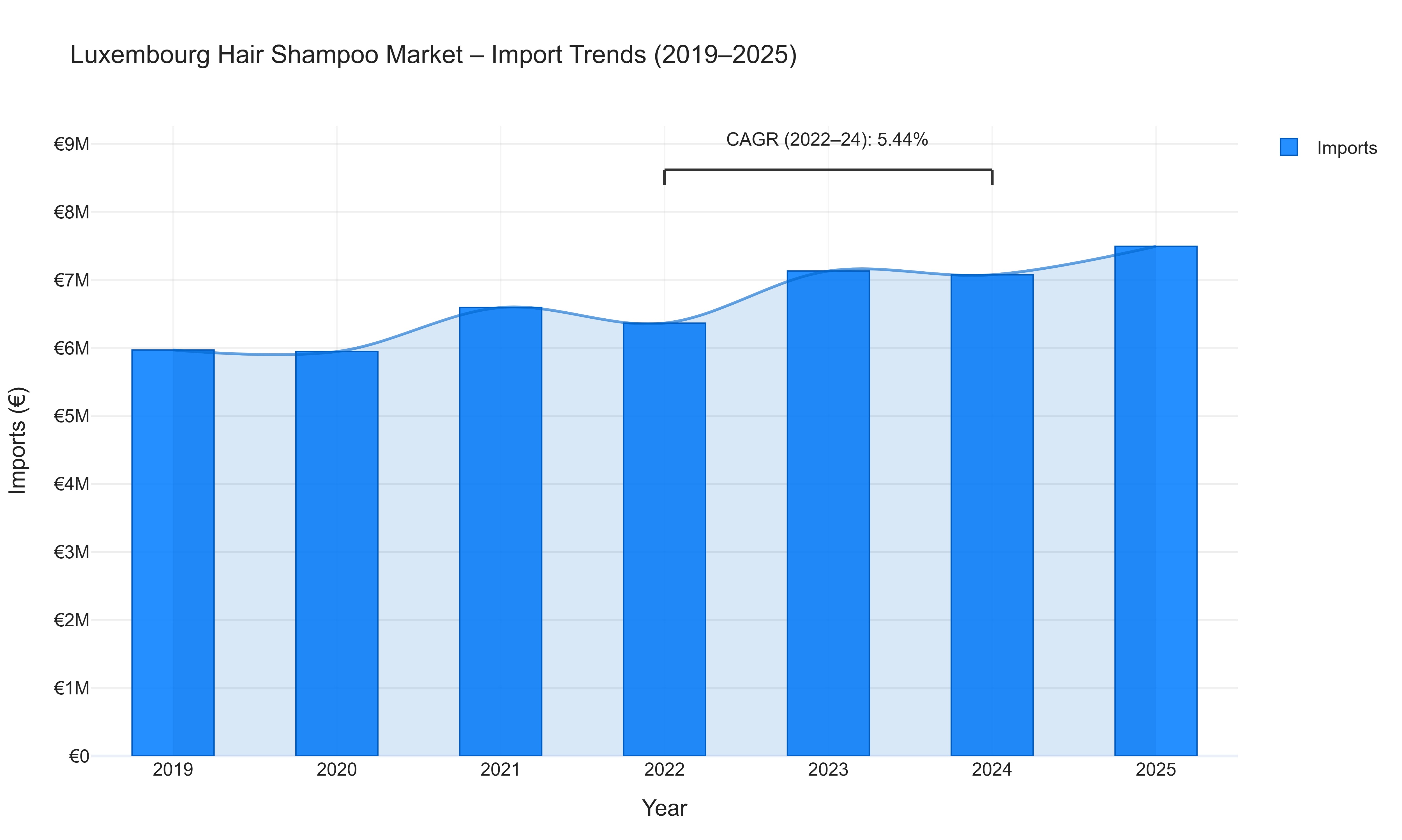 Luxembourg Hair Shampoo Market - Import Trends (2019-2025)