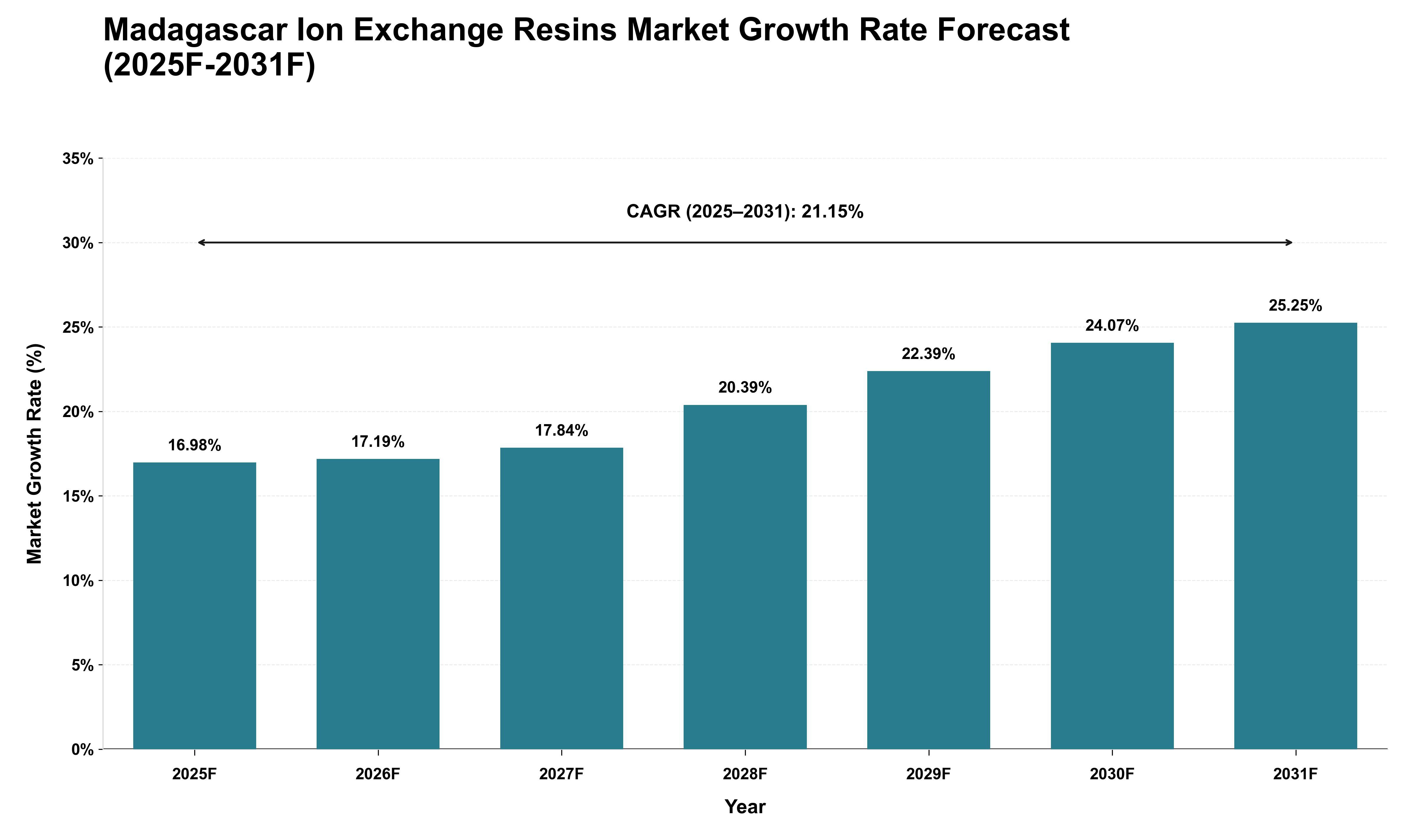 Madagascar Ion Exchange Resins Market Growth Rate Analysis (2025 - 2031)