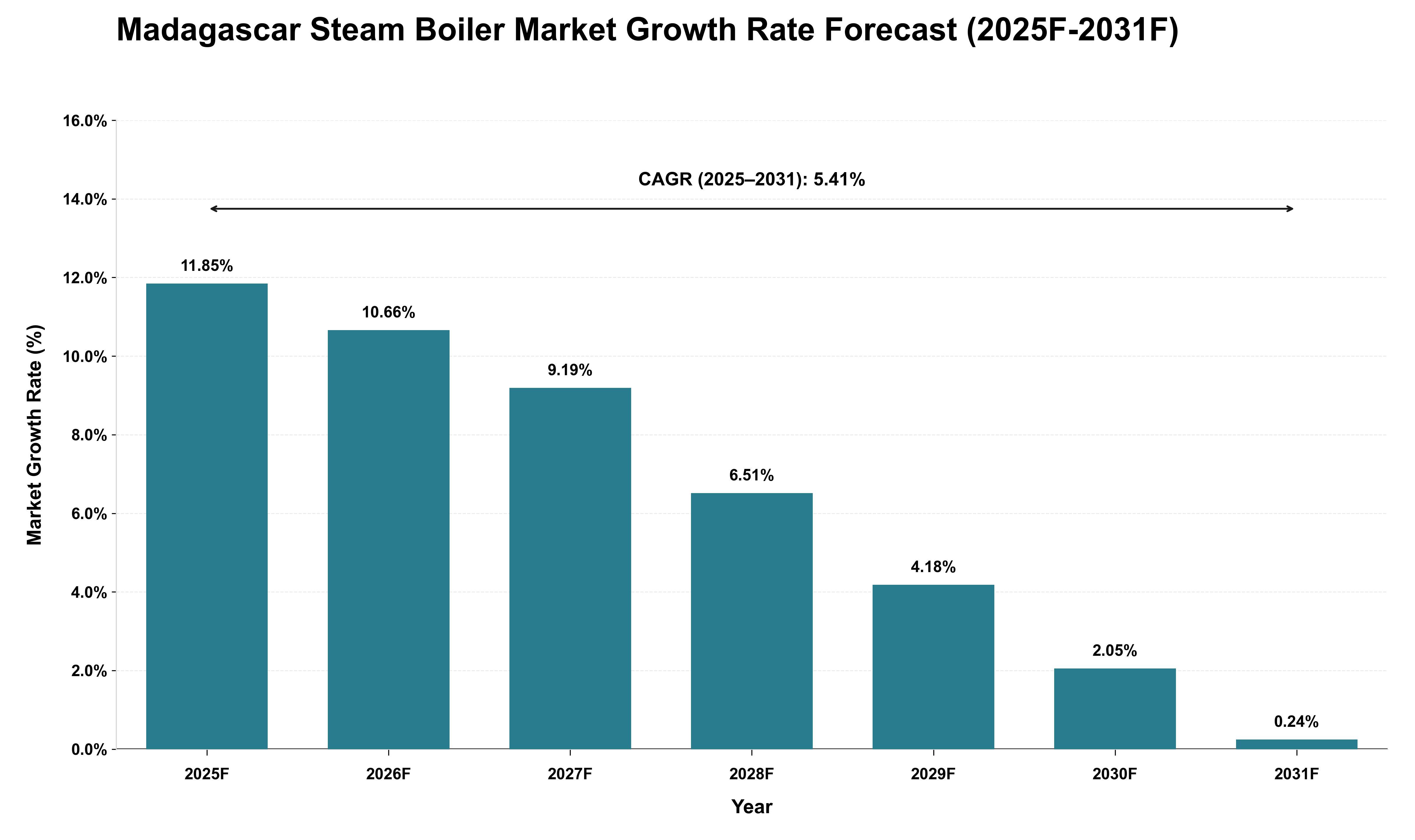 Madagascar Steam Boiler Market Growth Rate Analysis (2025 - 2031)
