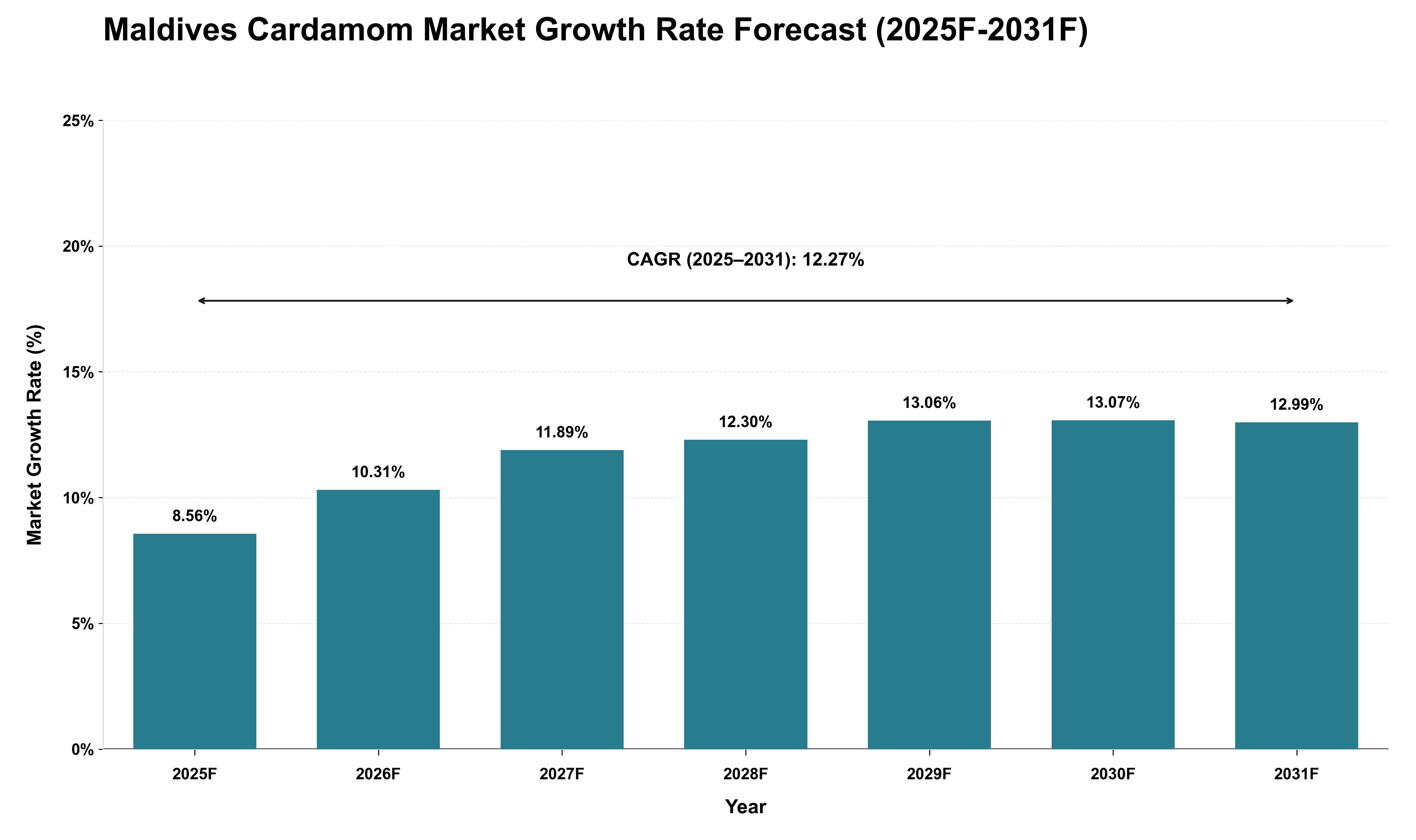 Maldives Cardamom Market Growth Rate Analysis (2025 - 2031)