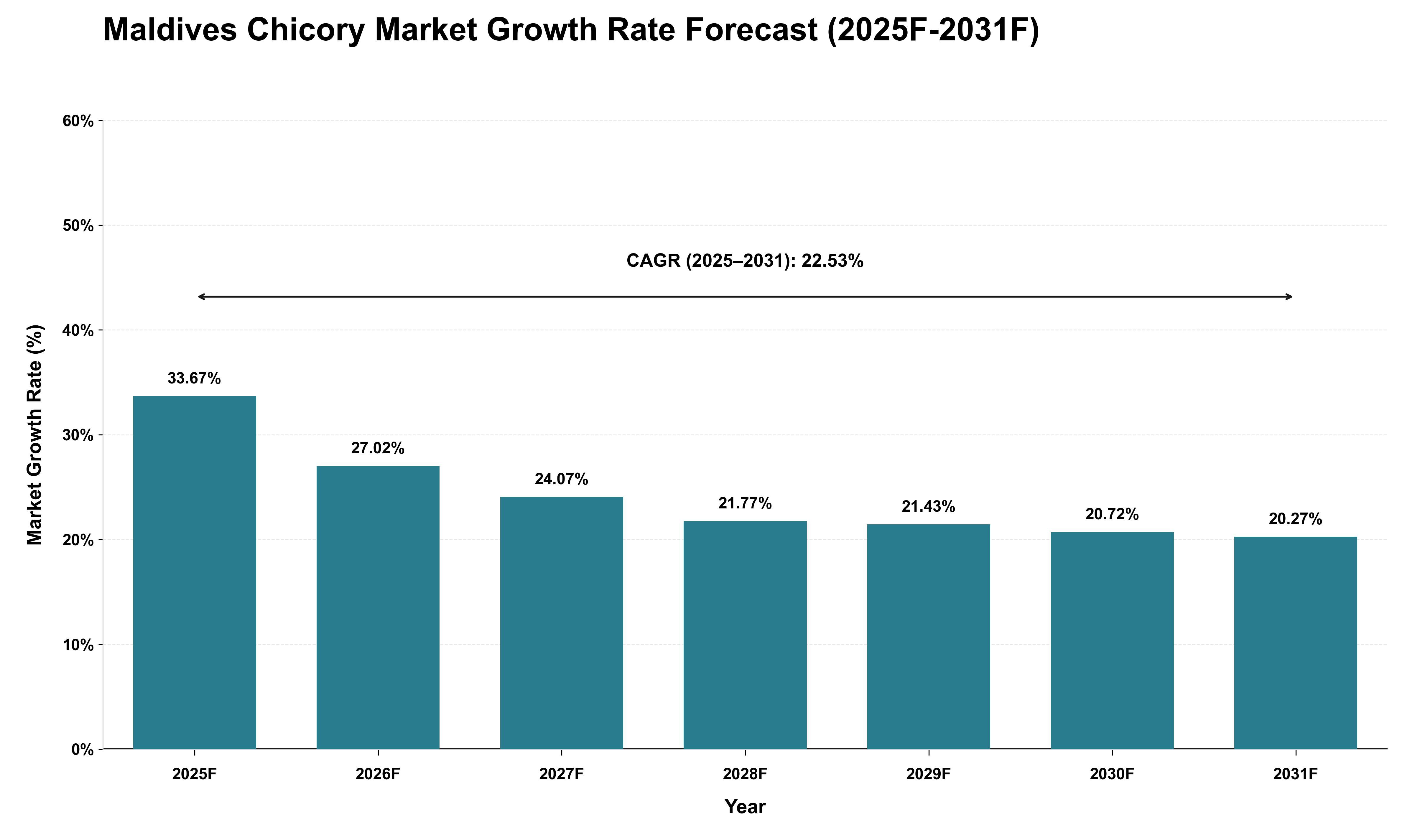 Maldives Chicory Market Growth Rate Analysis (2025 - 2031)