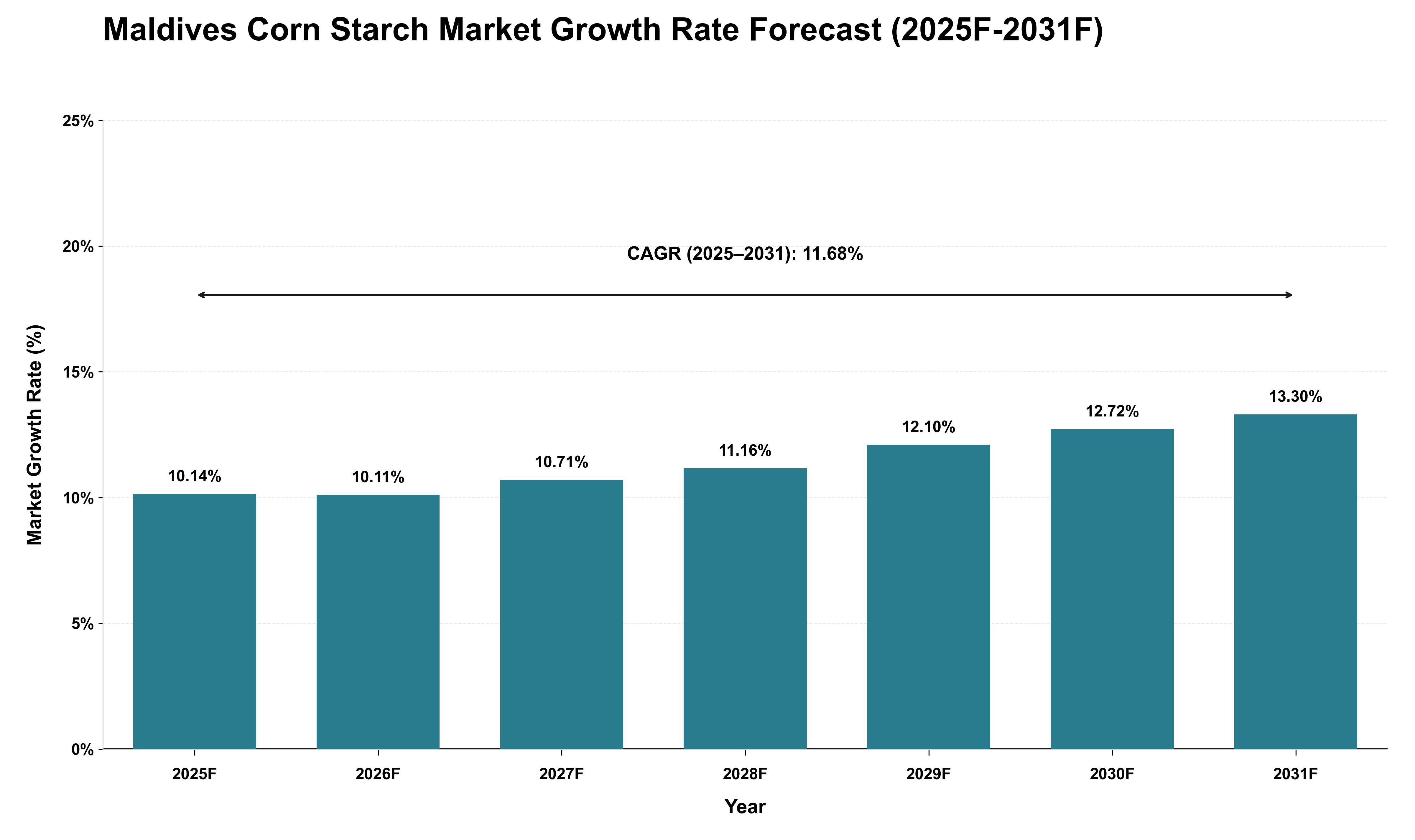 Maldives Corn Starch Market Growth Rate Analysis (2025 - 2031)
