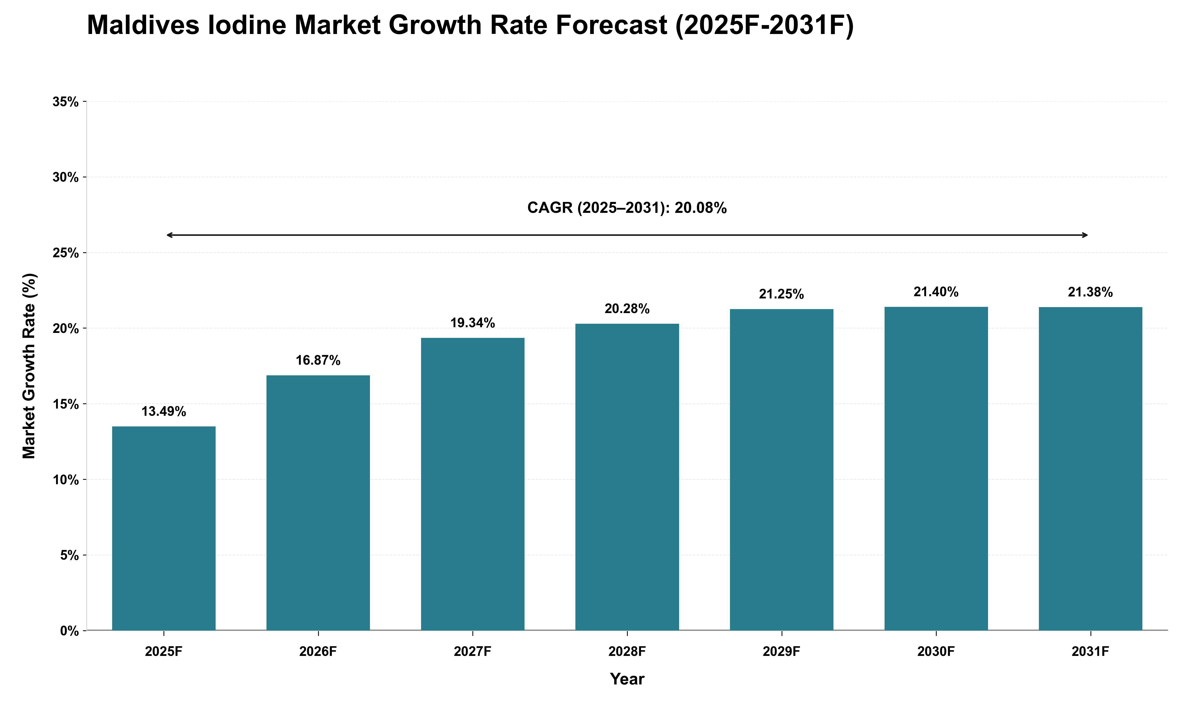 Maldives Iodine Market Growth Rate Analysis (2025 - 2031)