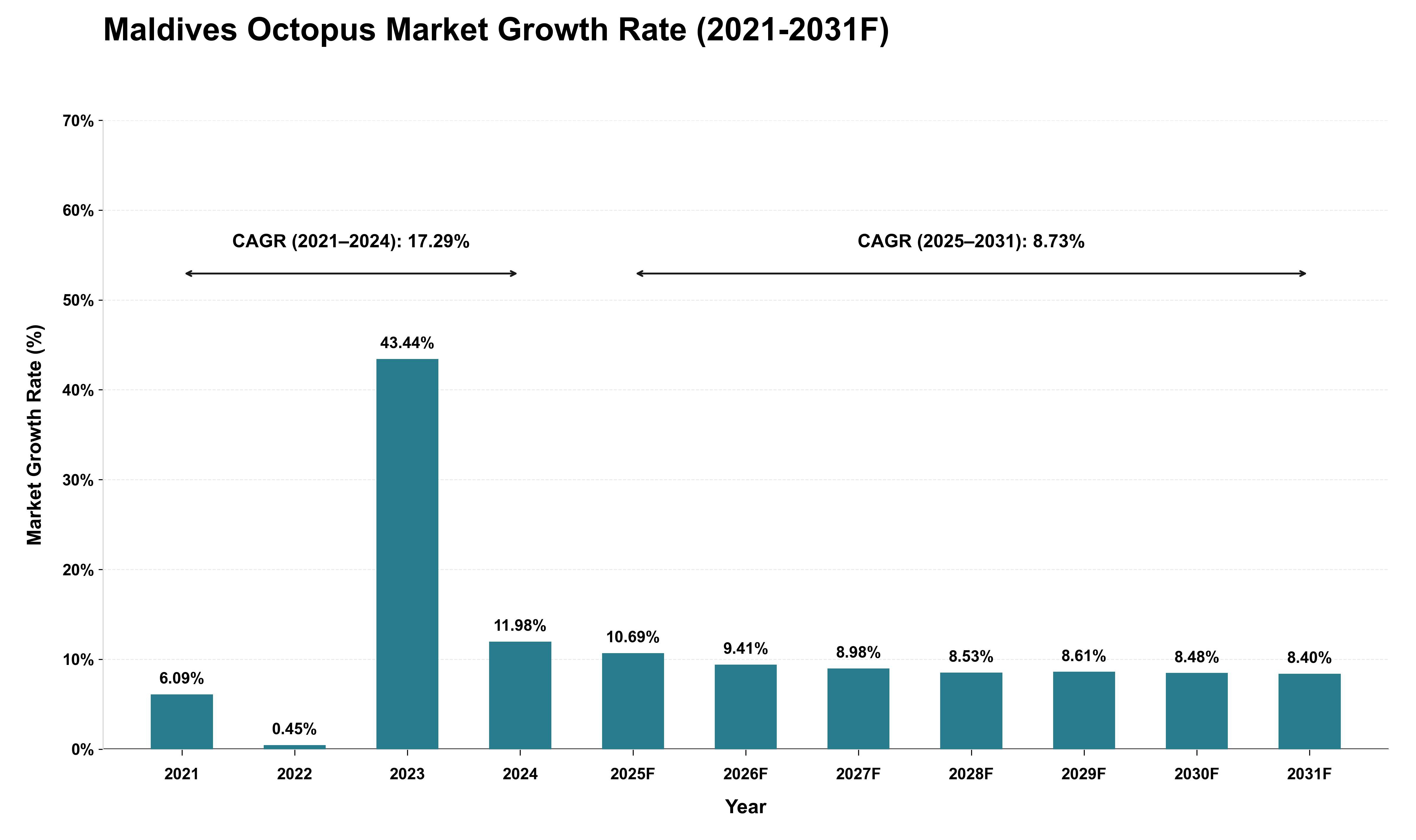 Maldives Octopus Market Growth Rate Analysis (2021 - 2031)