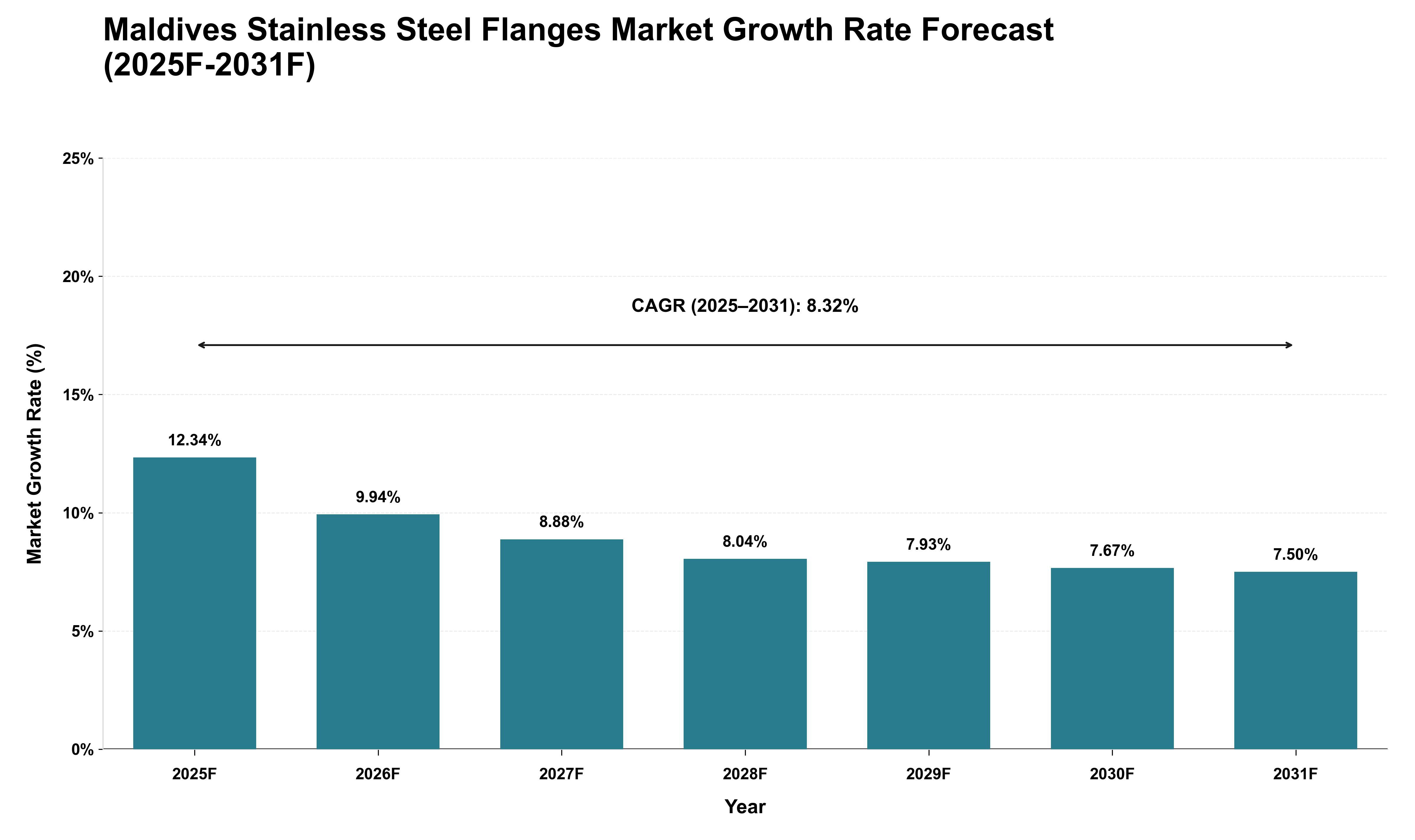 Maldives Stainless Steel Flanges Market Growth Rate Analysis (2025 - 2031)