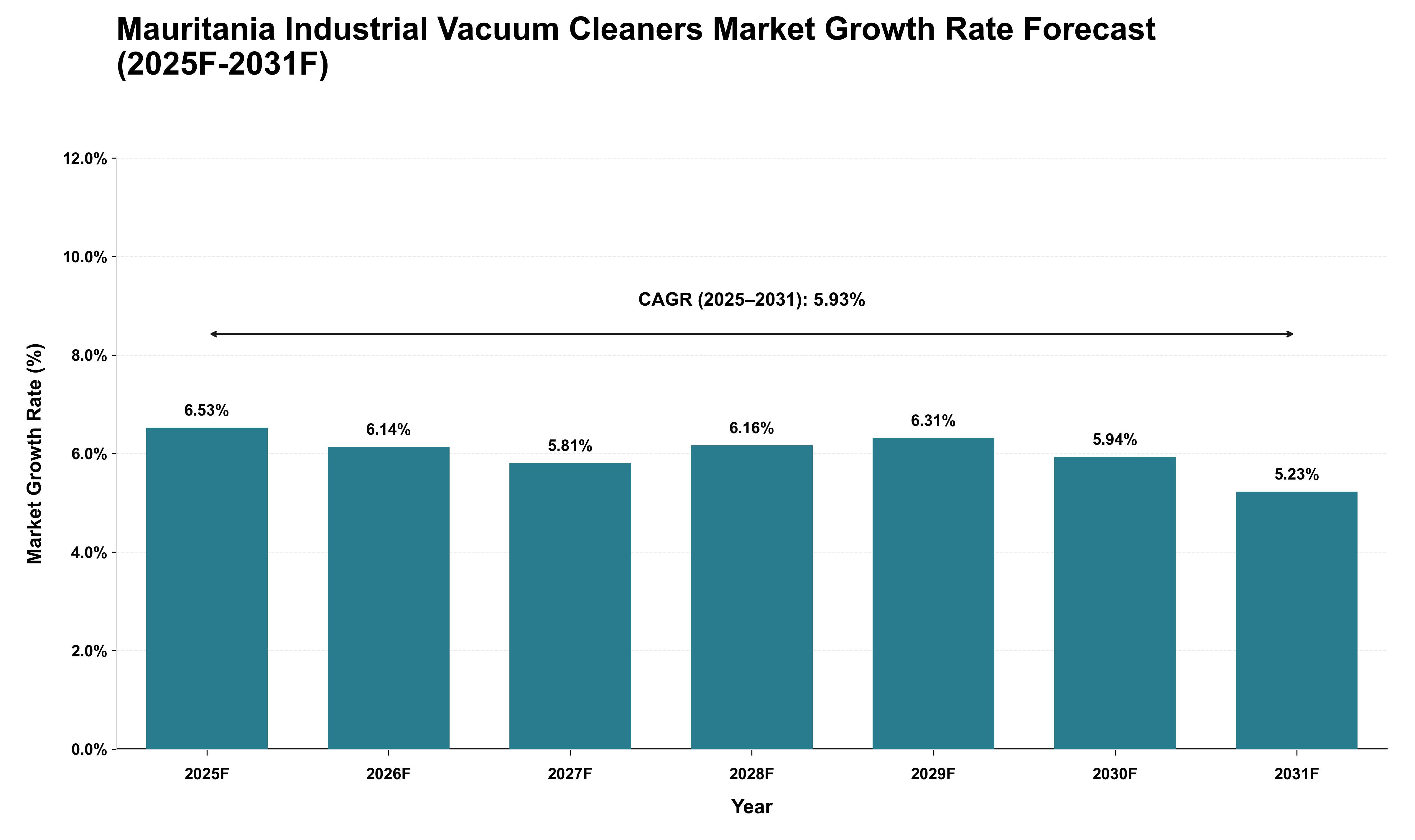Mauritania Industrial Vacuum Cleaners Market Growth Rate Analysis (2025 - 2031)