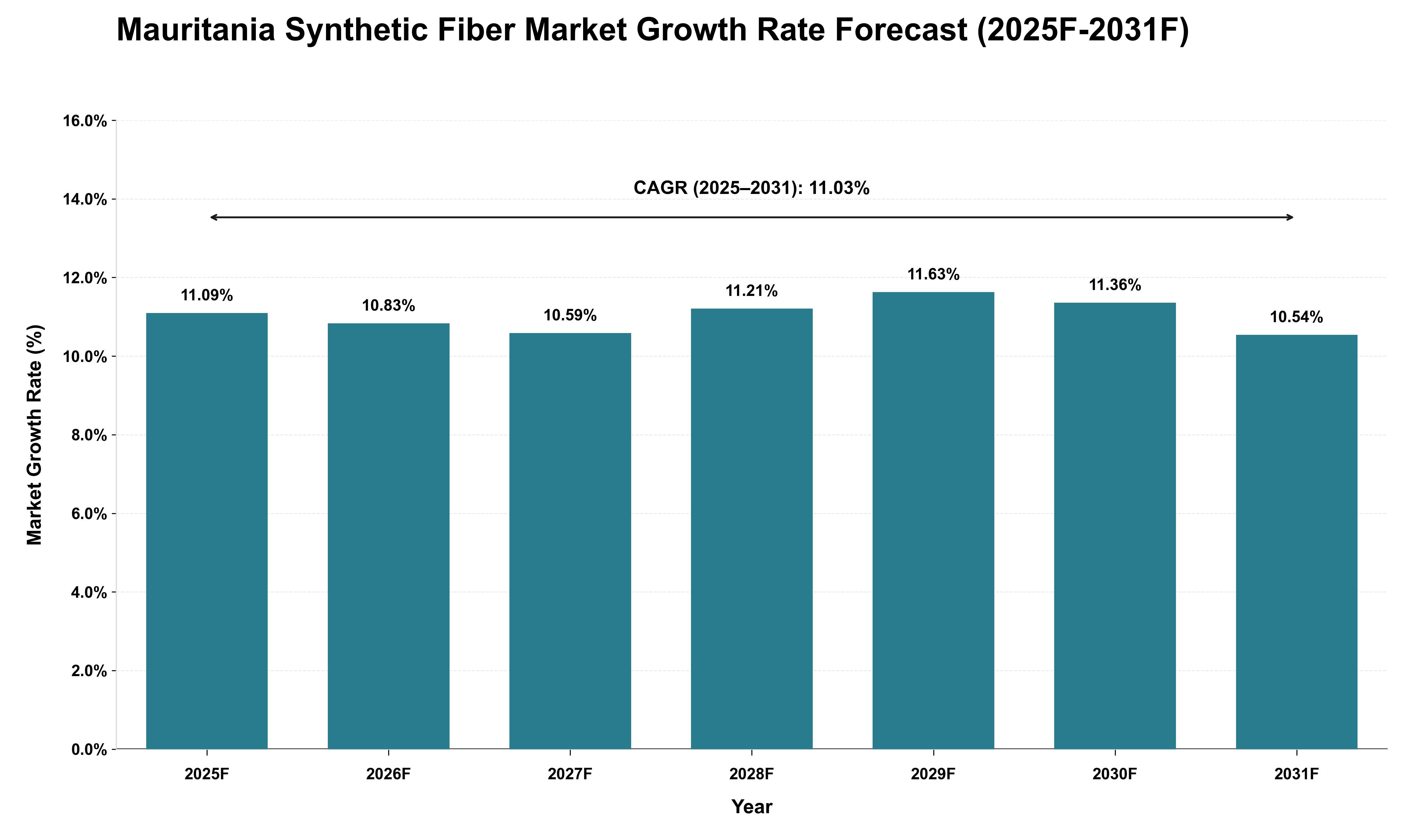 Mauritania Synthetic Fiber Market Growth Rate Analysis (2025 - 2031)