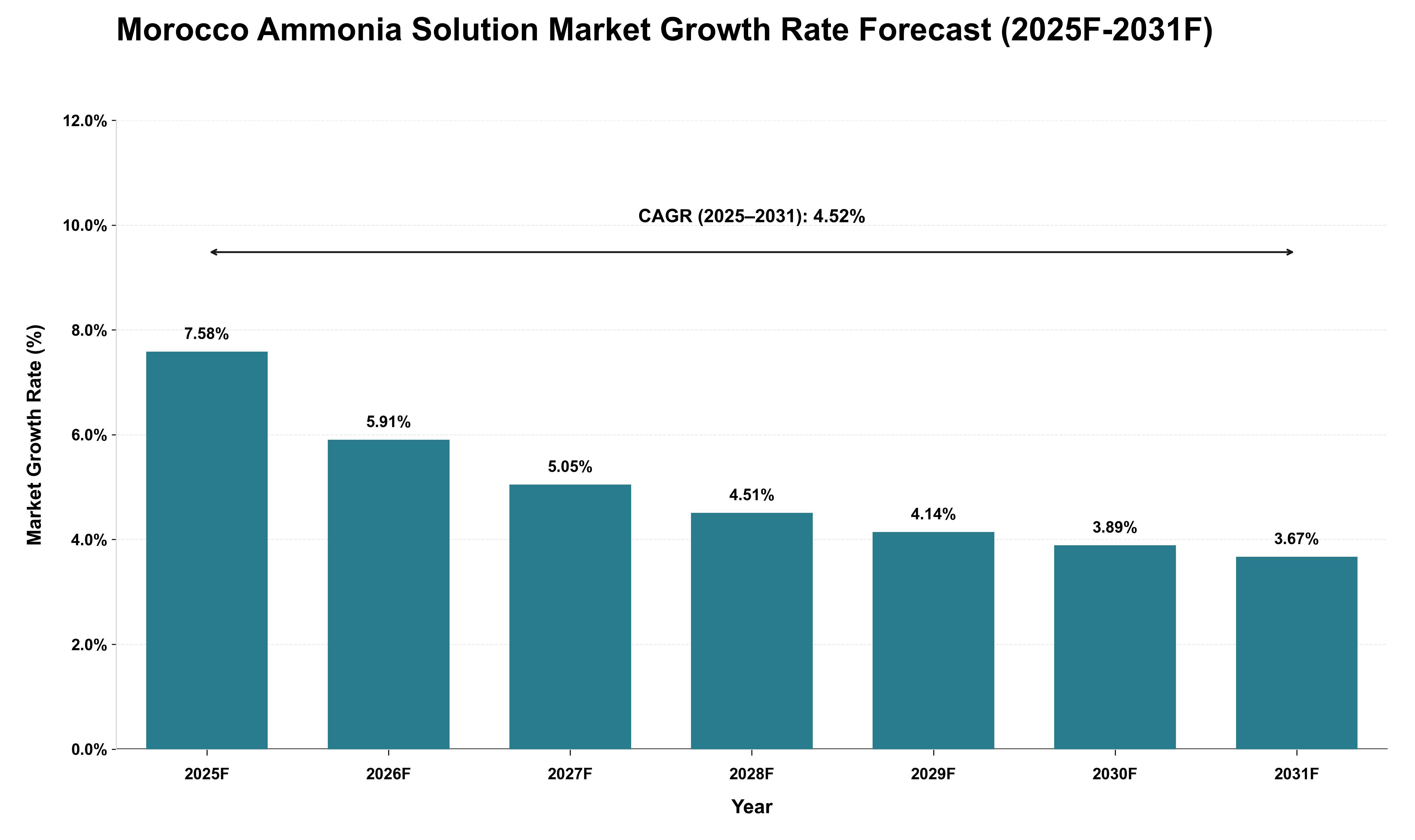 Morocco Ammonia Solution Market Growth Rate Analysis (2025 - 2031)