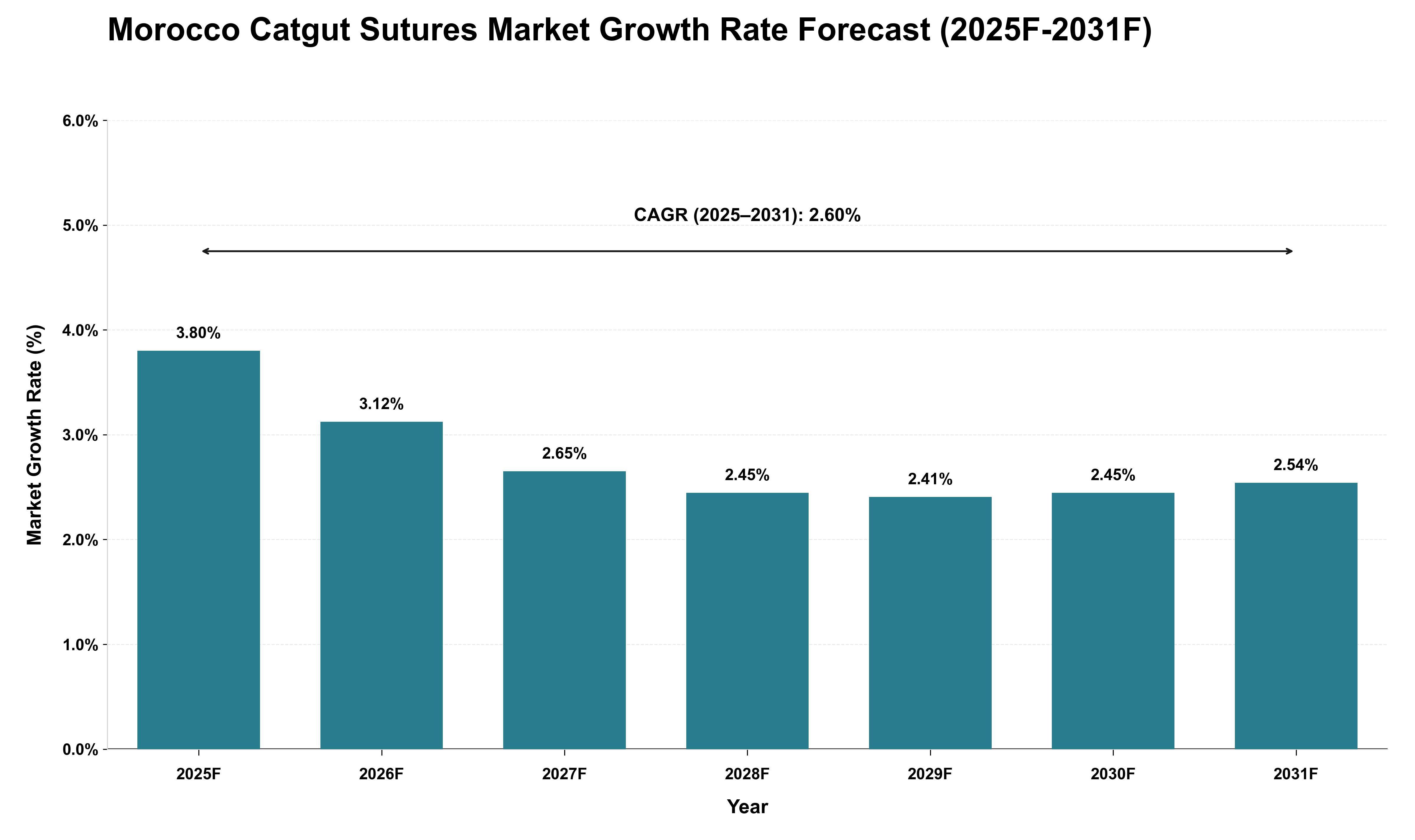 Morocco Catgut Sutures Market Growth Rate Analysis (2025 - 2031)